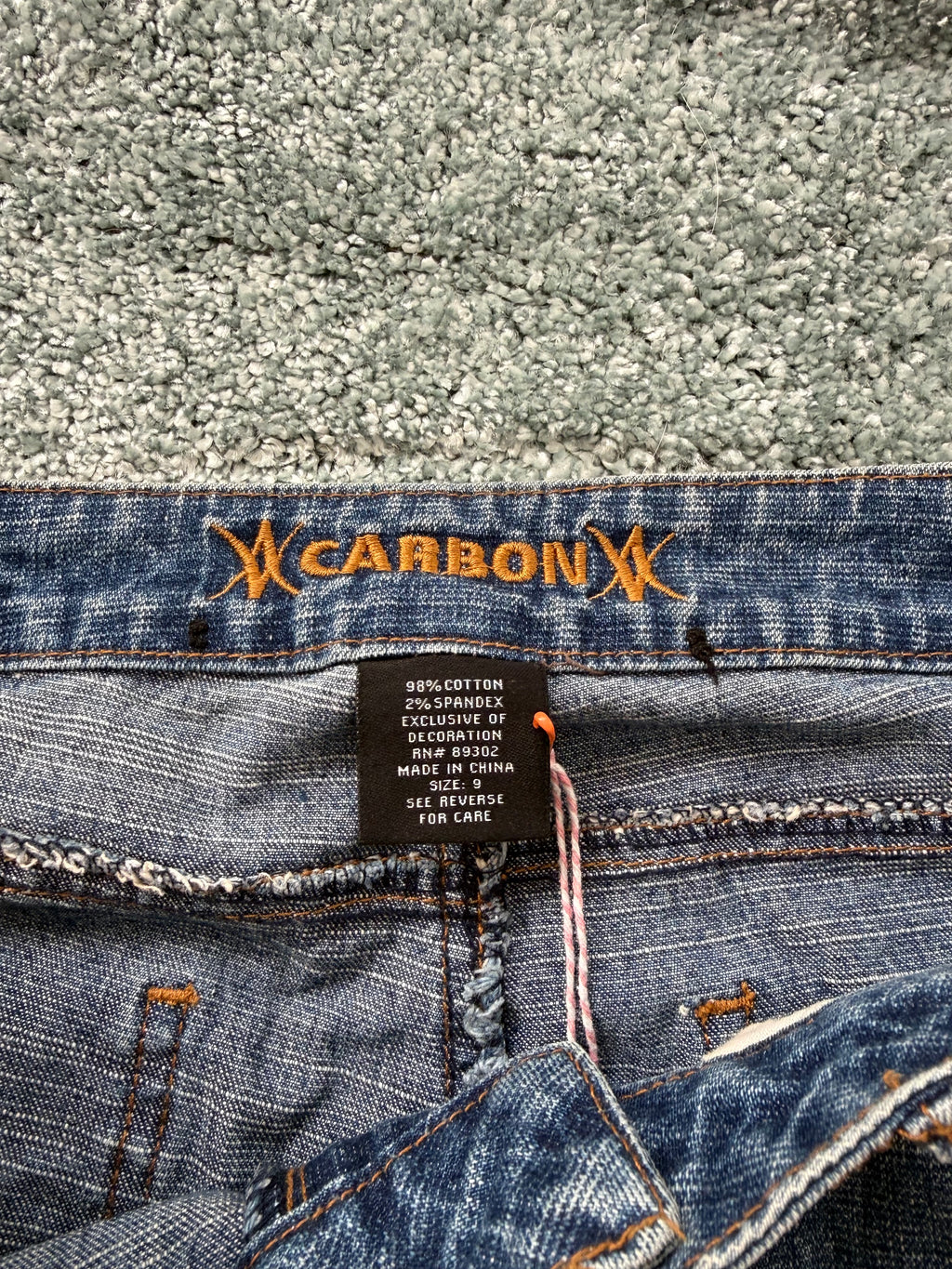 vintage y2k low rise carbon jeans (31”)