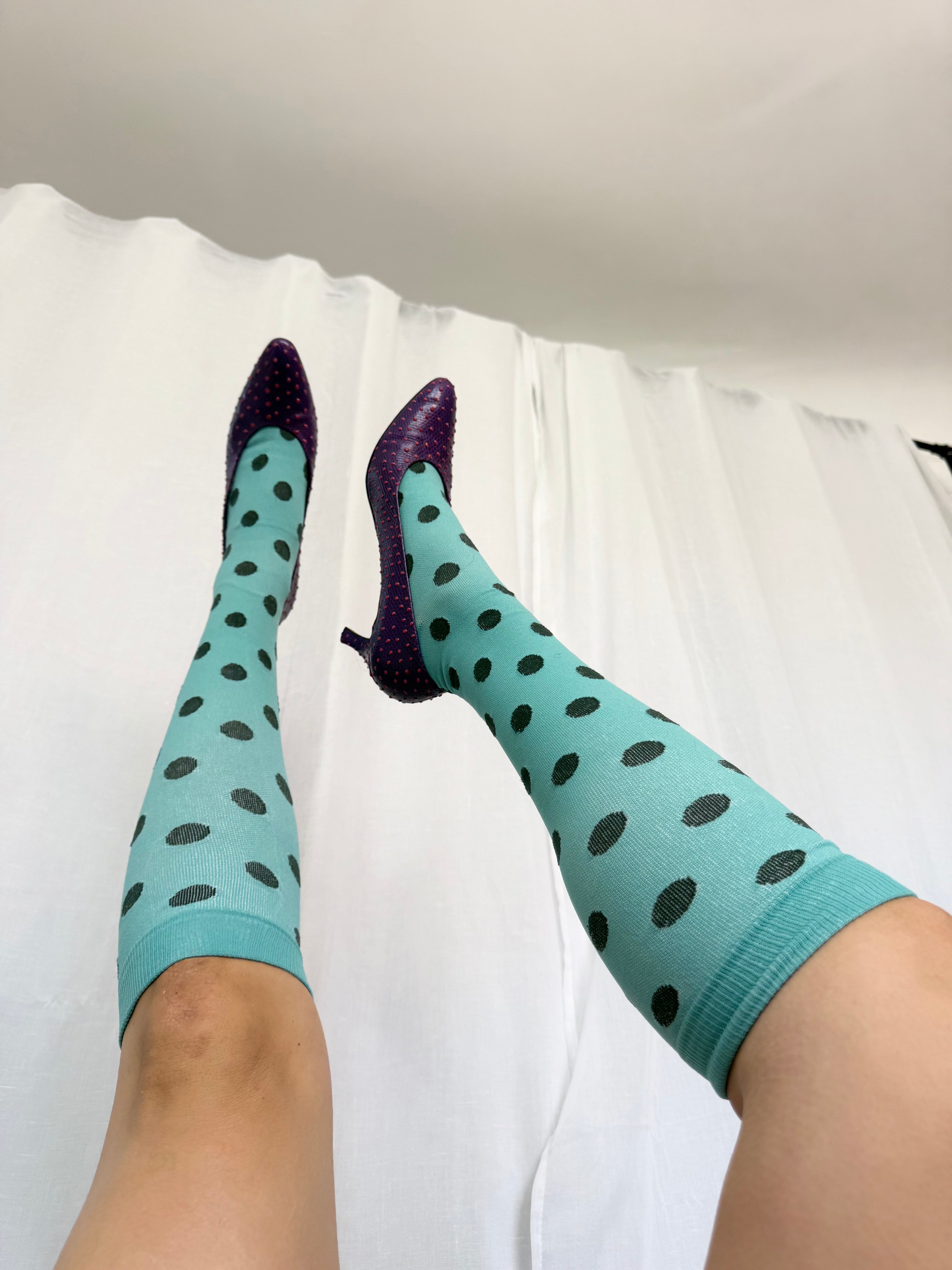 polka dot knee high socks