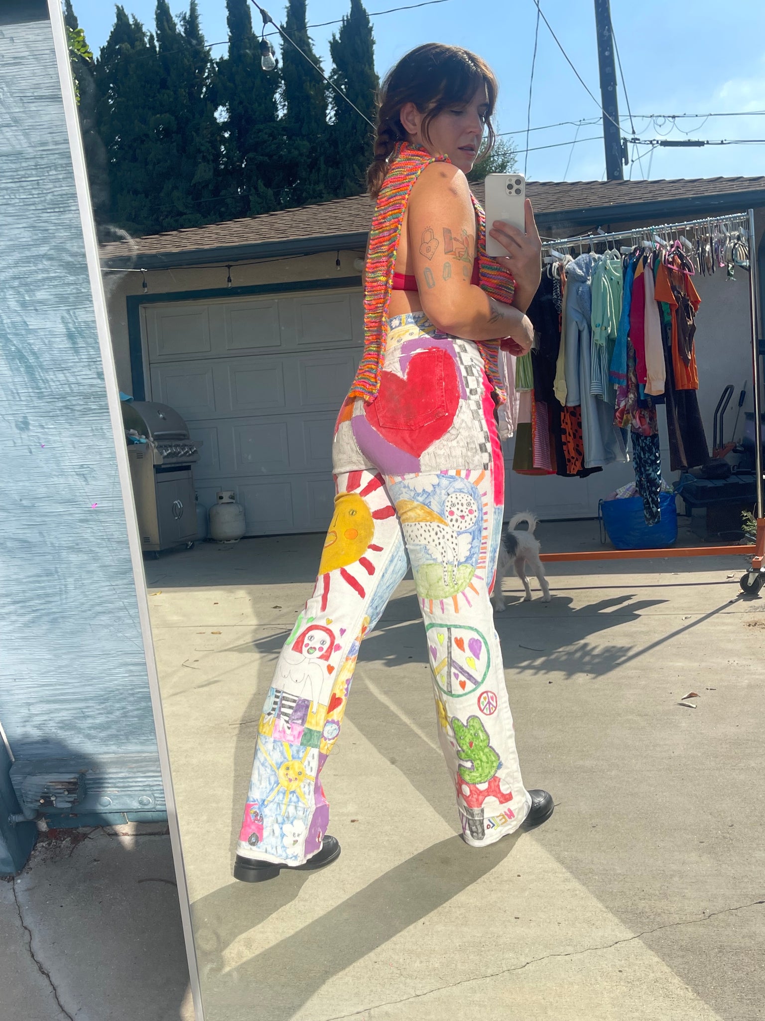 hand painted pants