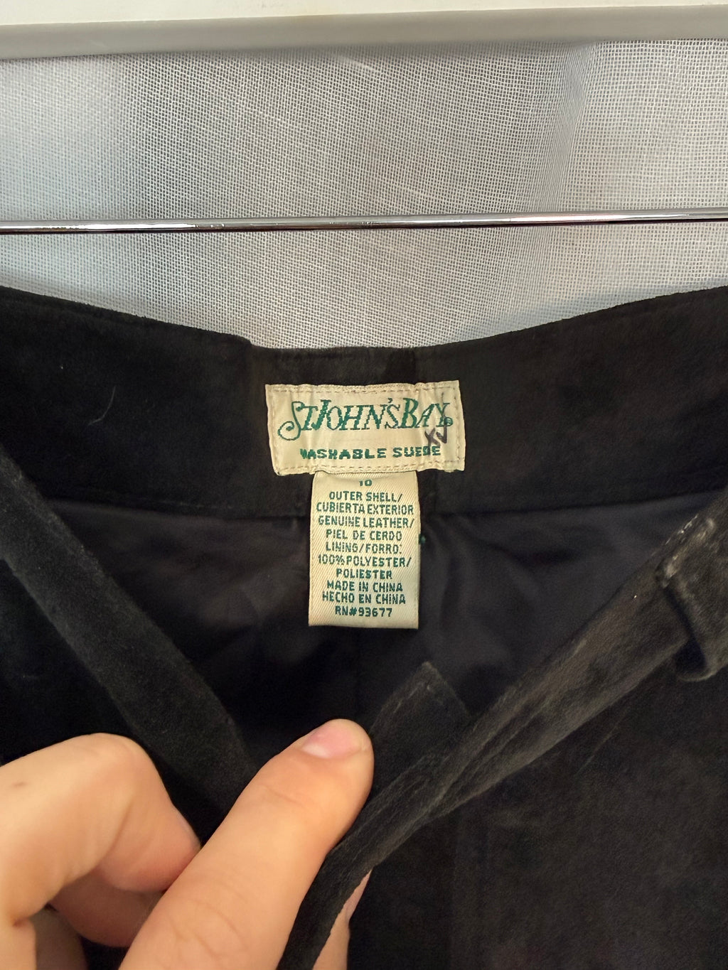 ✧ 90s black suede straight leg pants ✧