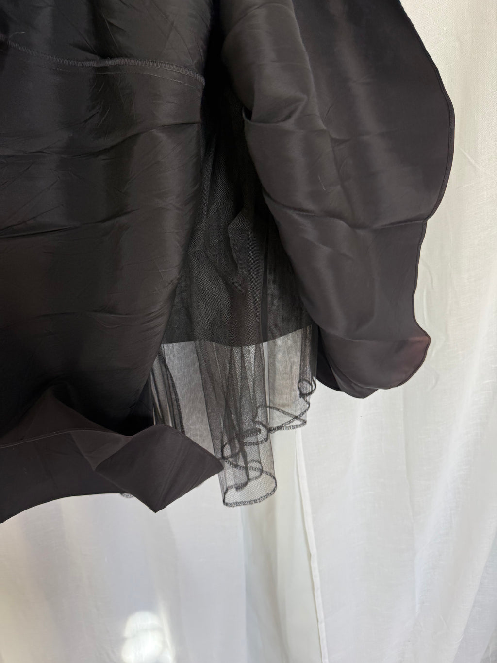 vintage 80s lace high-low tulle party dress