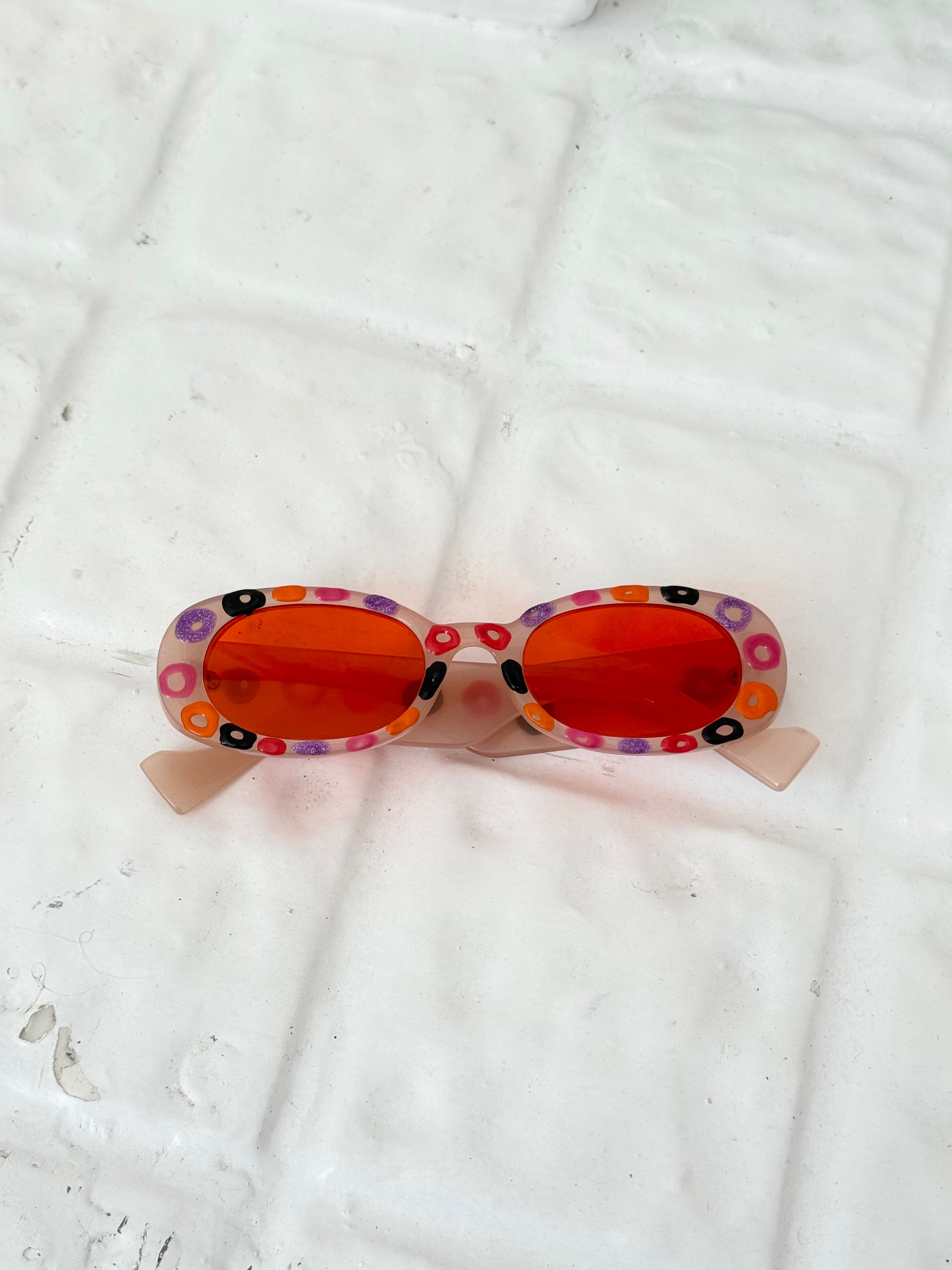 painted retro dot sunglasses