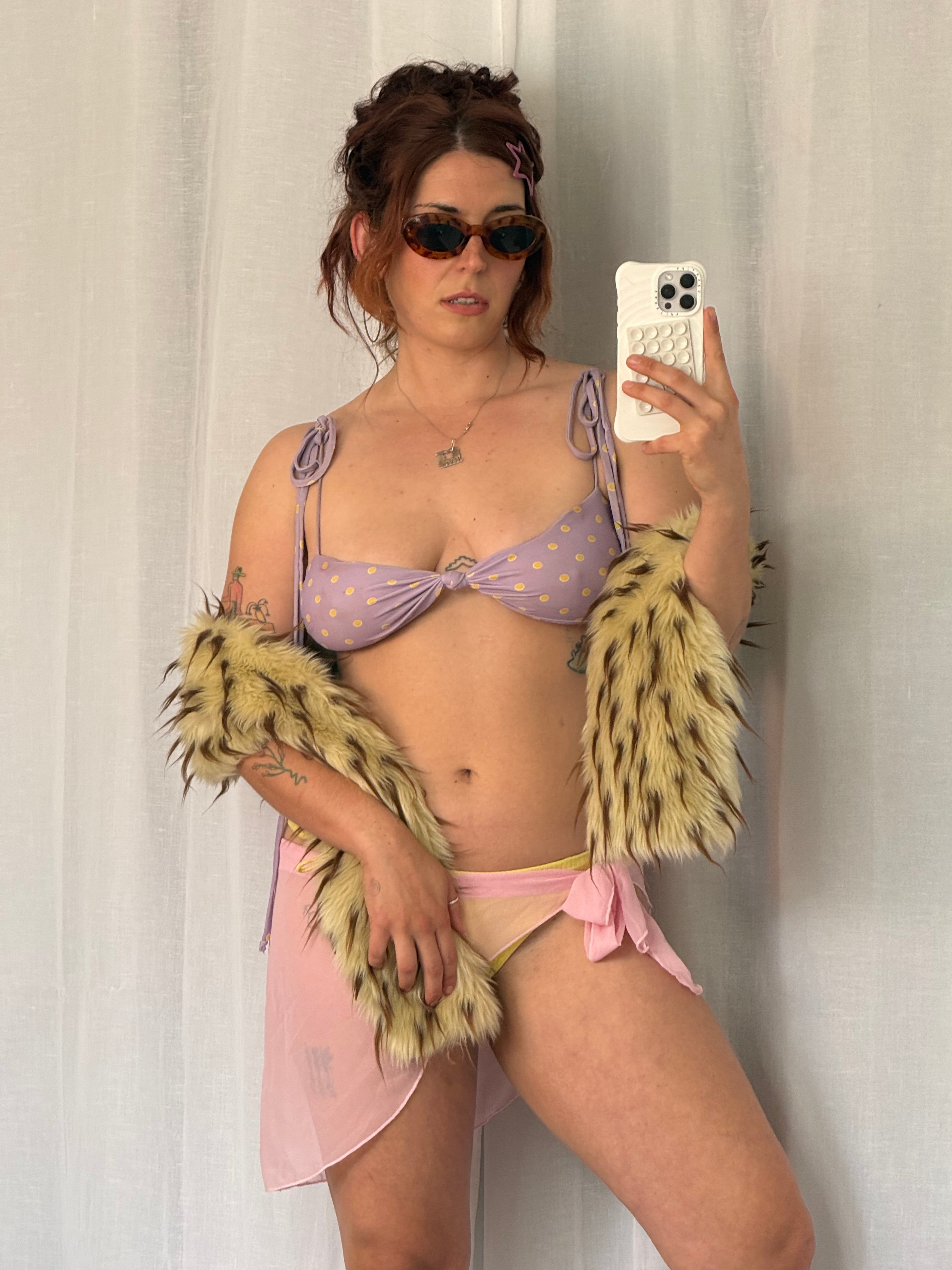 faux fur skinny scarf