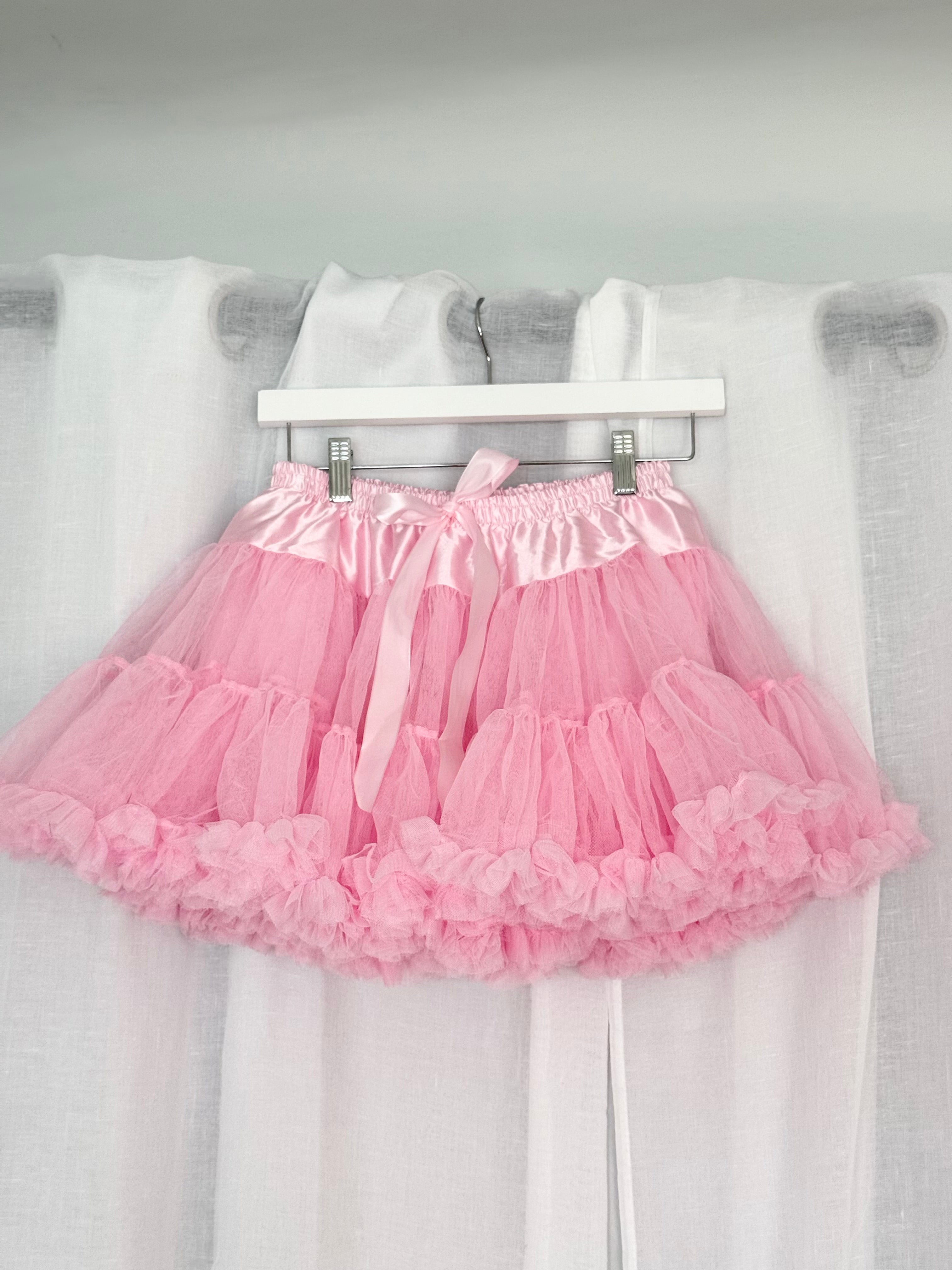 pink tulle mini skirt petticoat