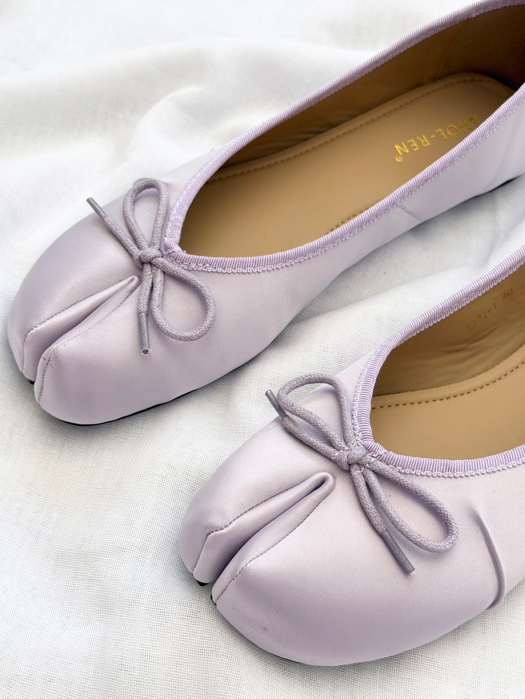 ✿ pastel lavender tabi ballet flats • (size 8.5)