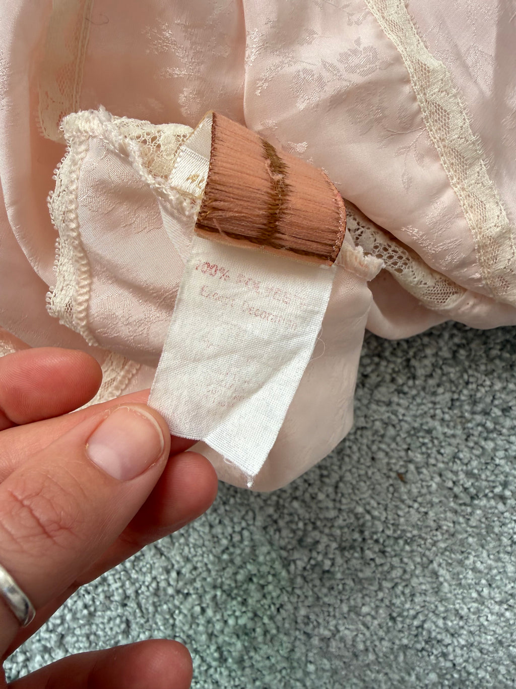 blush pink lace romper