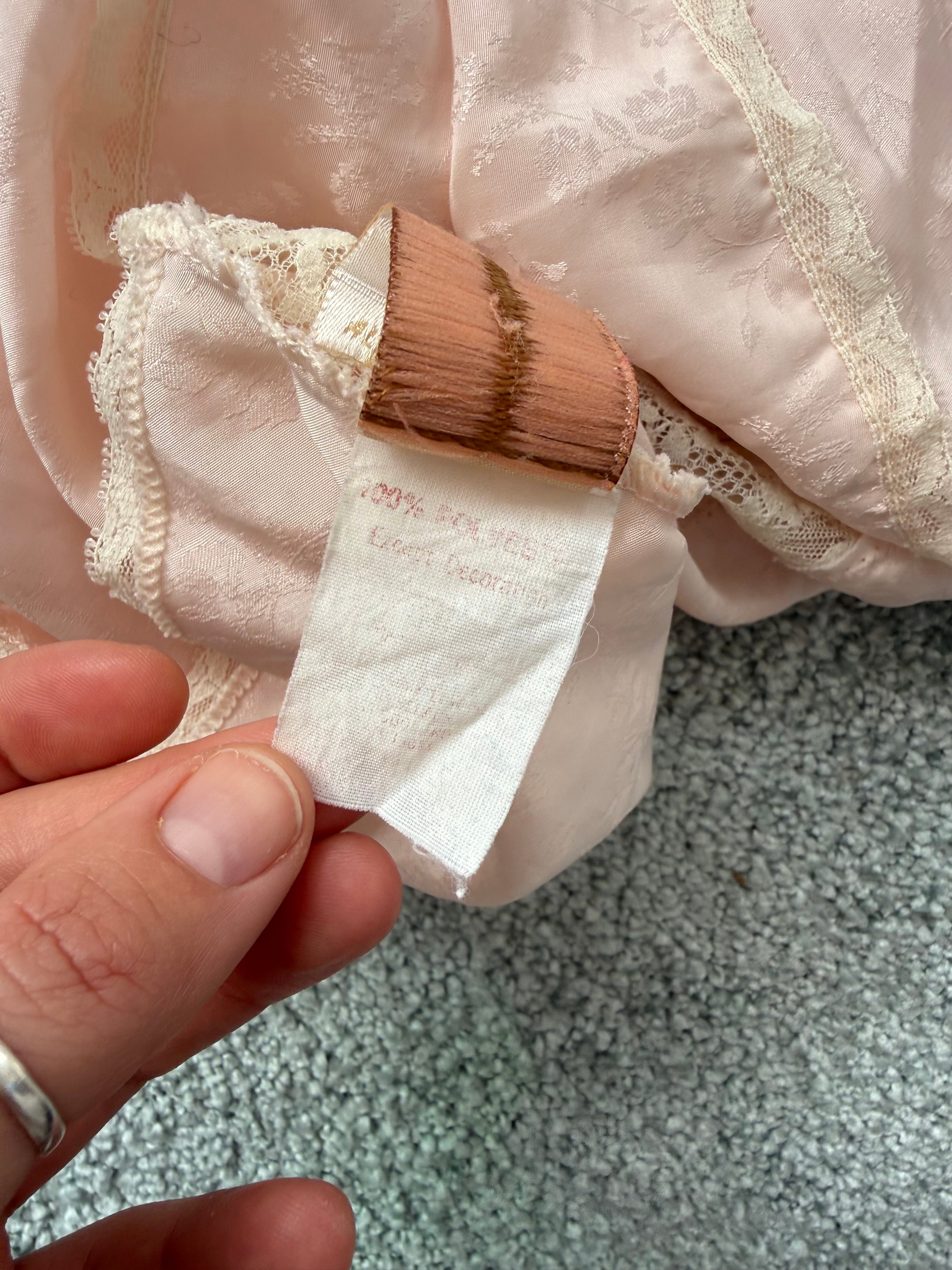 blush pink lace romper