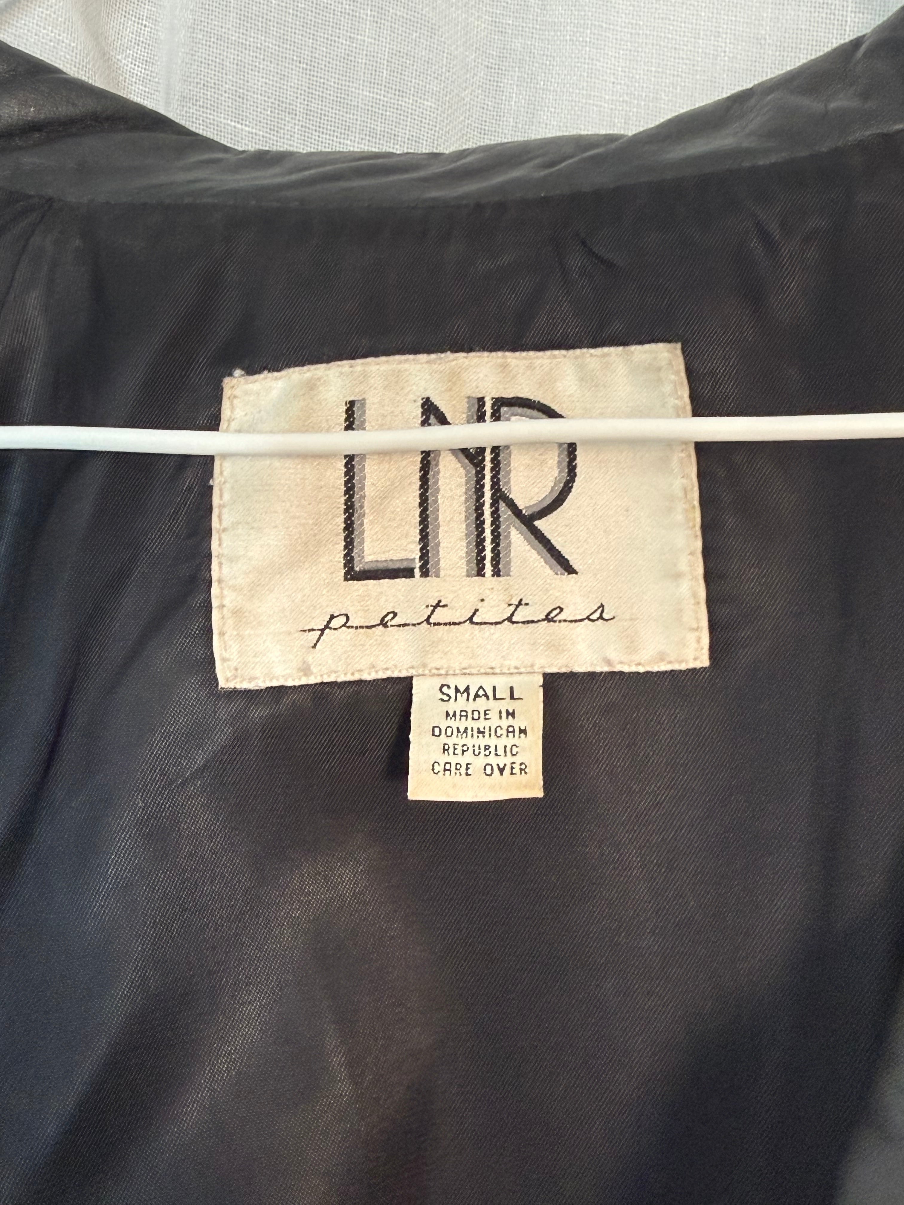 vintage black leather blazer coat