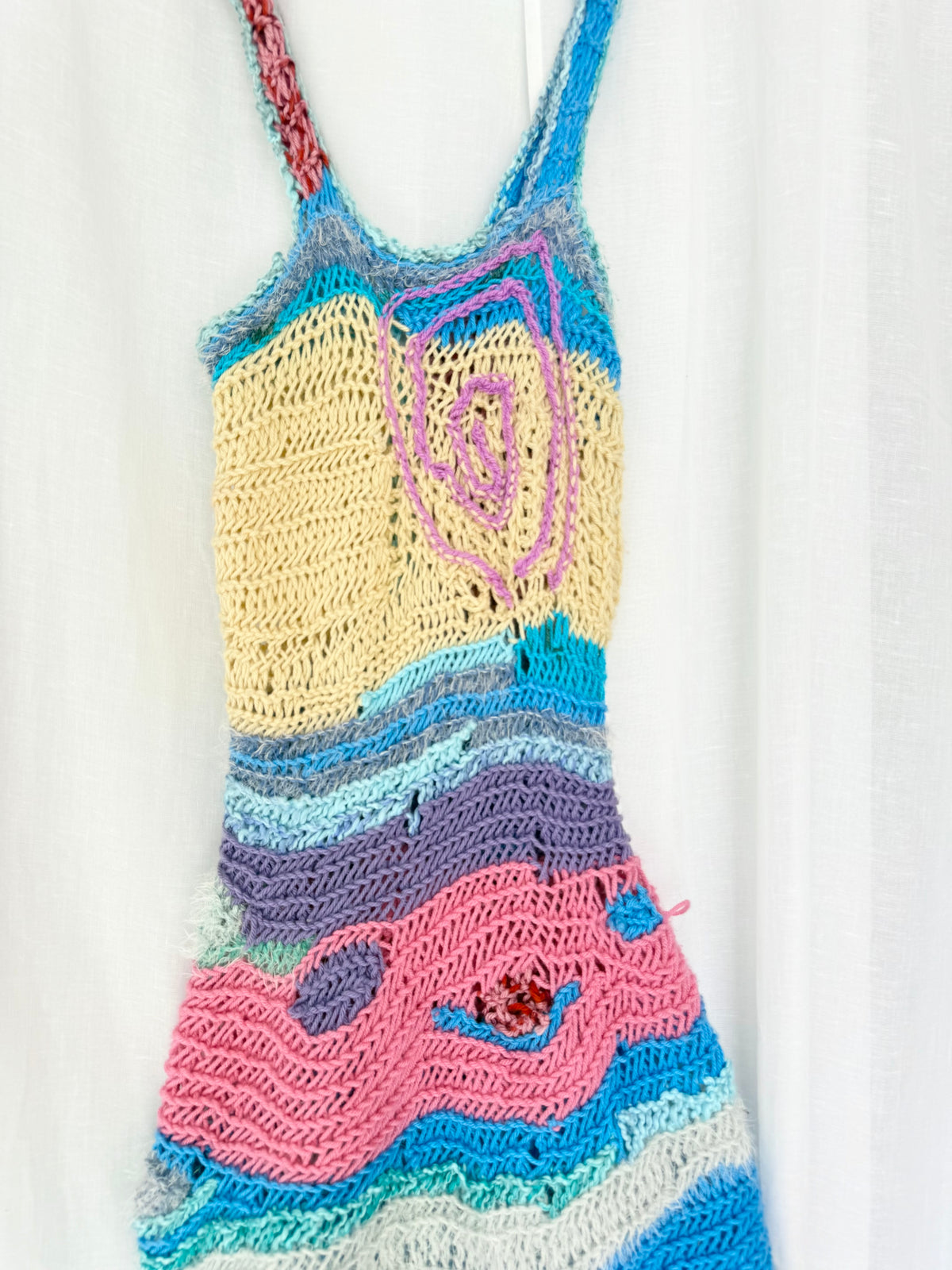 ♡ handmade recycled cotton crochet patchwork dress ♡