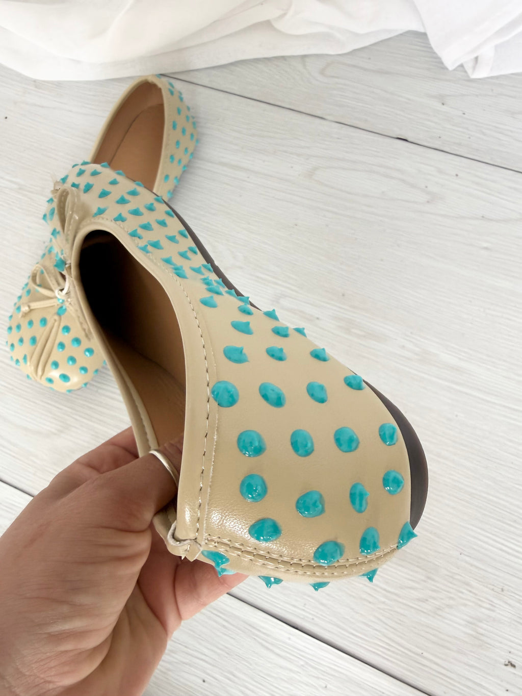 spiked tabi split toe ballet flats ♡ (size 8.5)