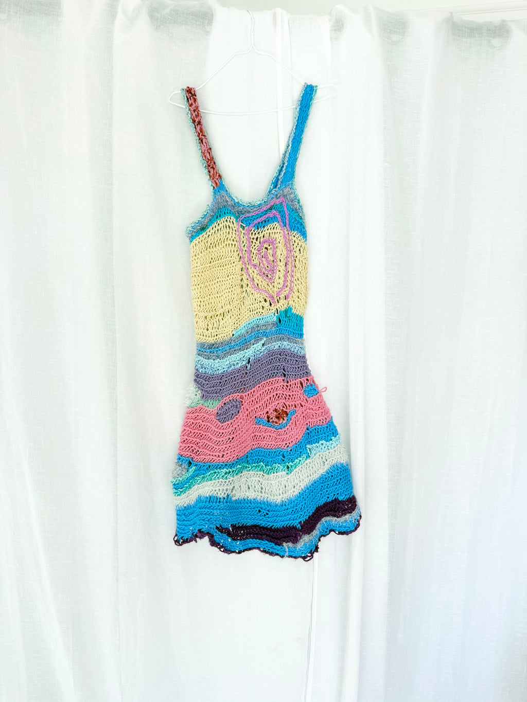♡ handmade recycled cotton crochet patchwork dress ♡
