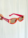 hot pink daisy micro sunglasses