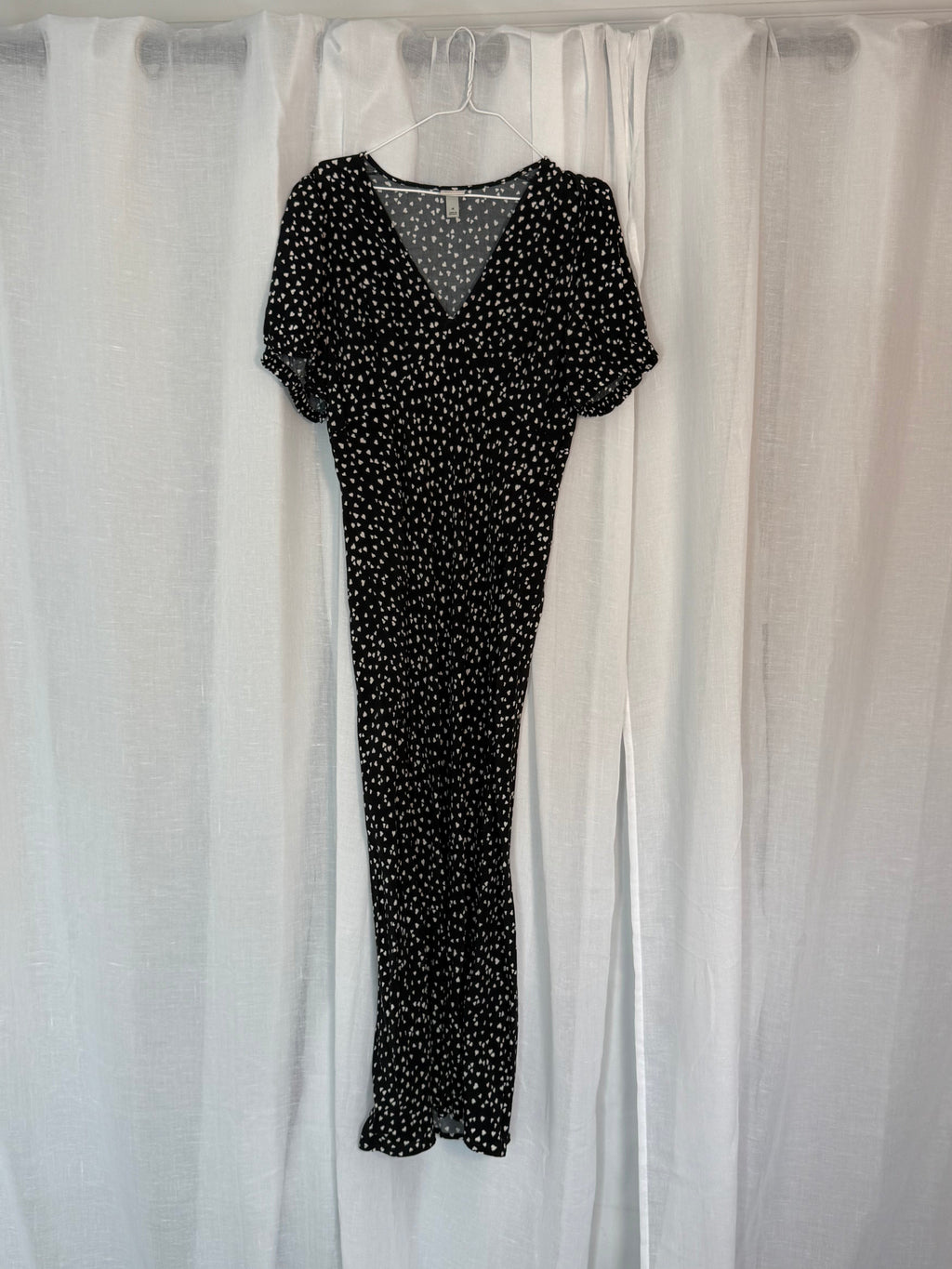 black heart print midi dress ♡