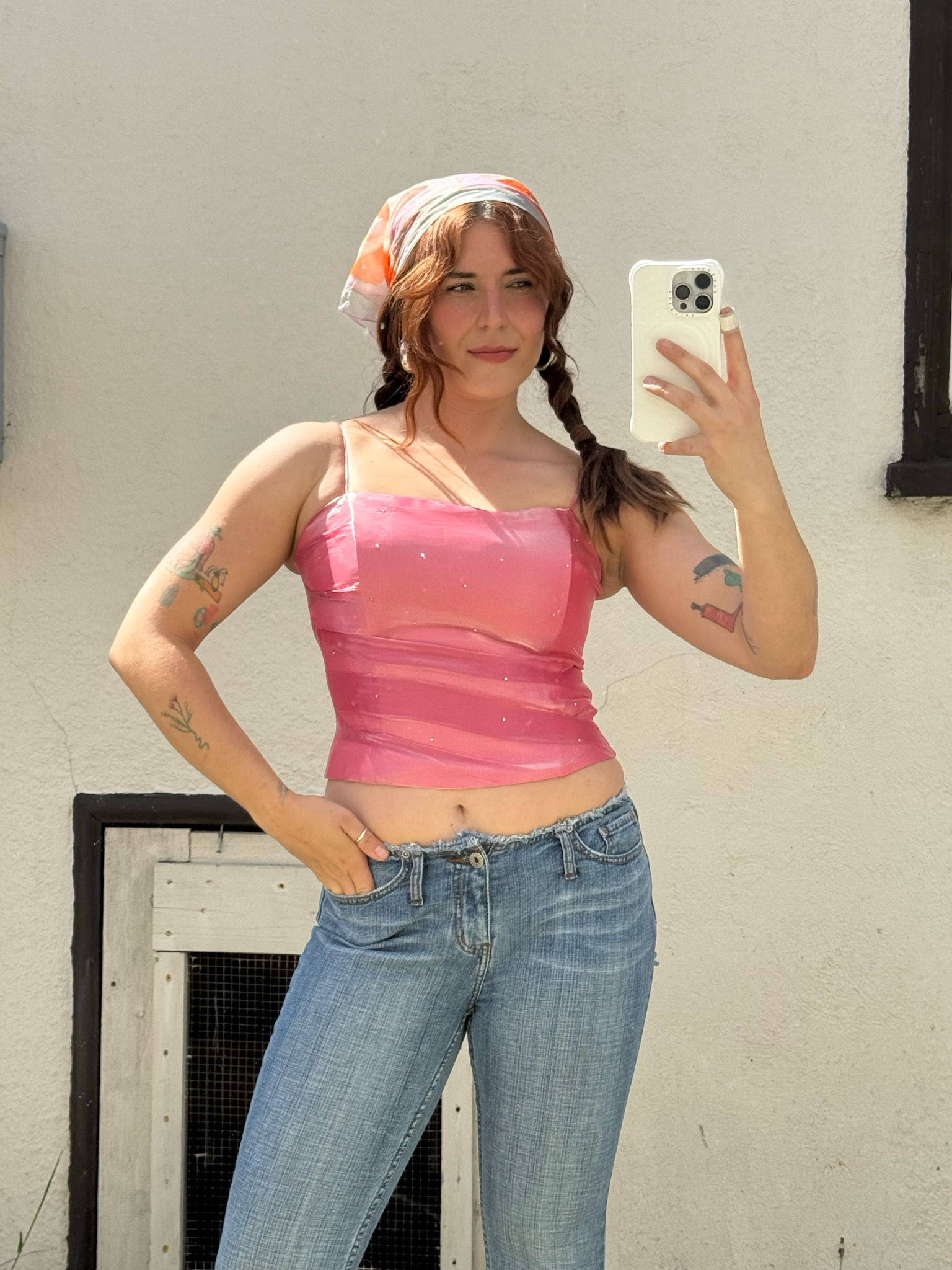 y2k rhinestone organza corset