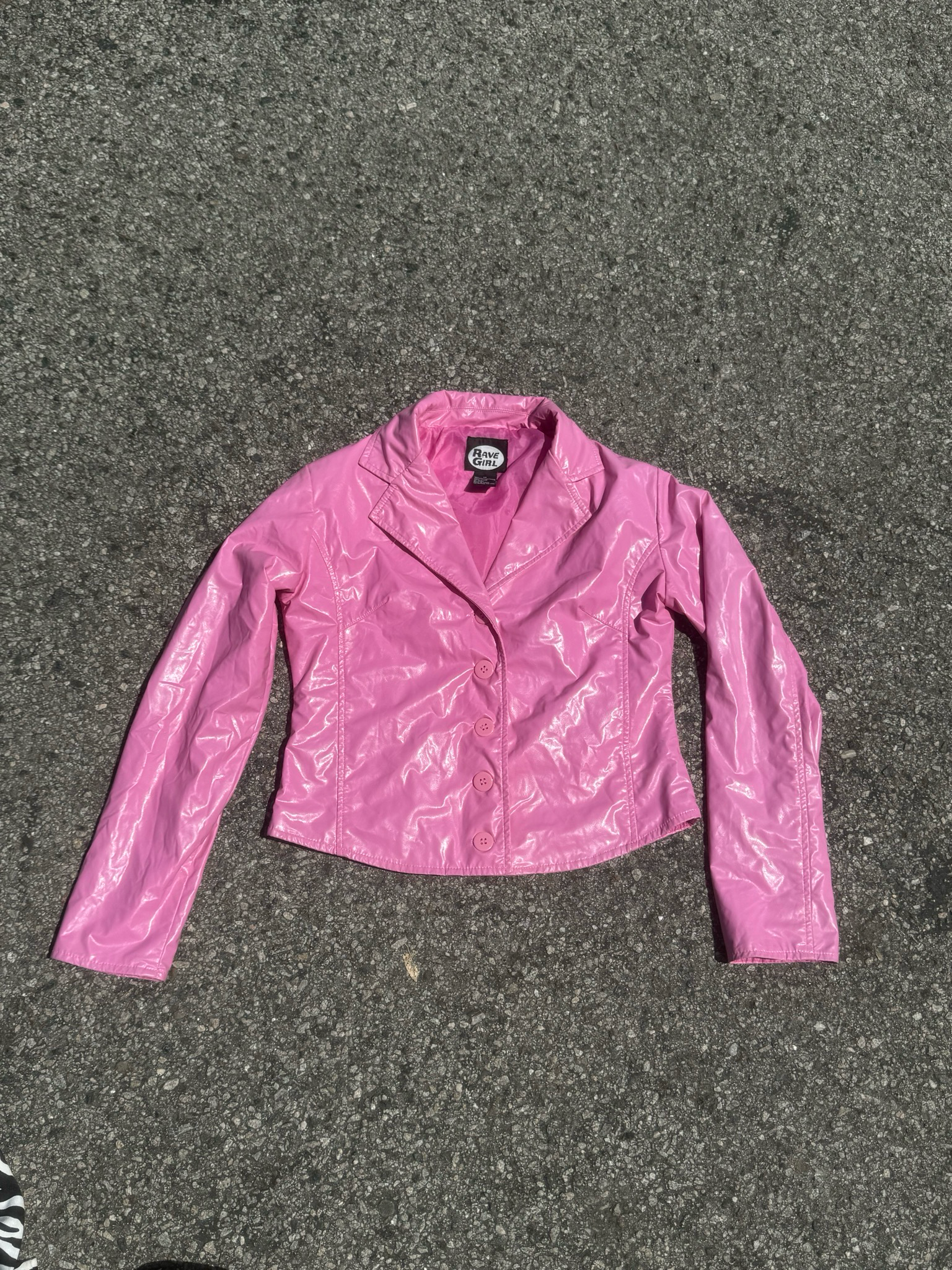 rave girl faux leather jacket