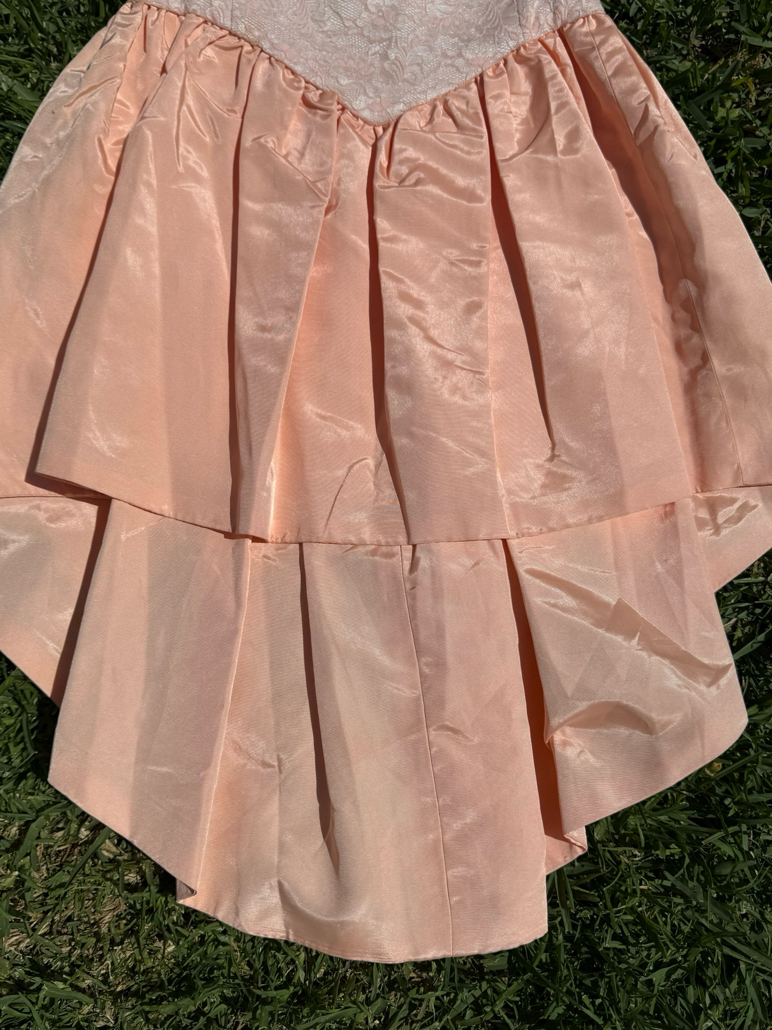 peach lace sailor dress