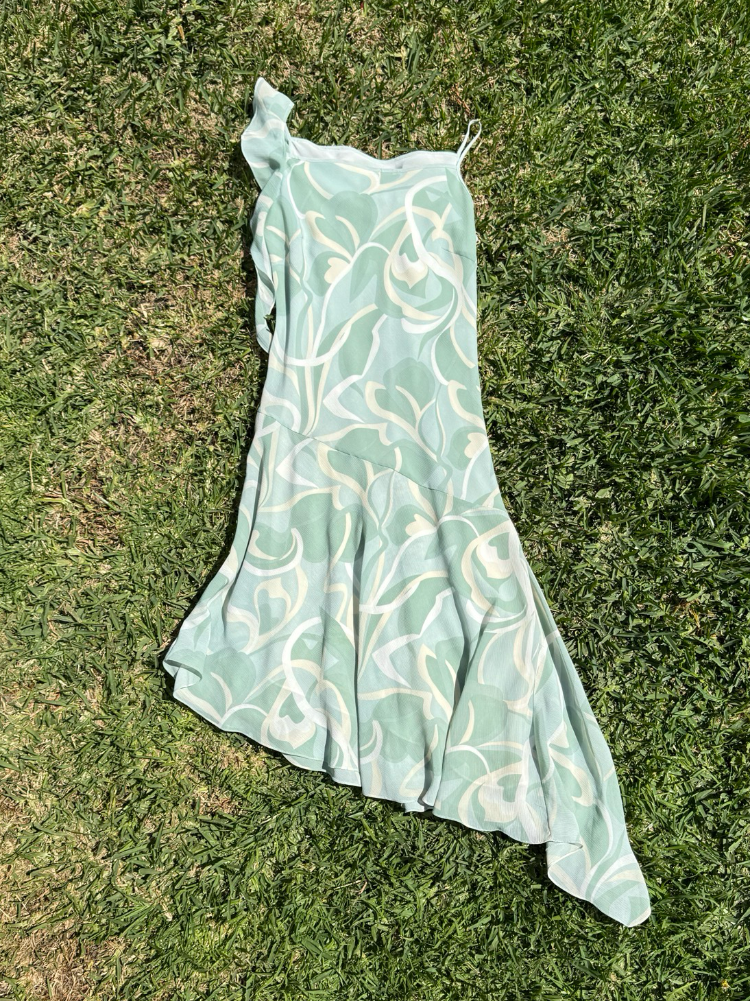 asymmetrical ruffle dress