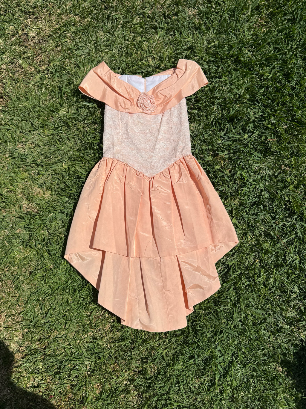 peach lace sailor dress