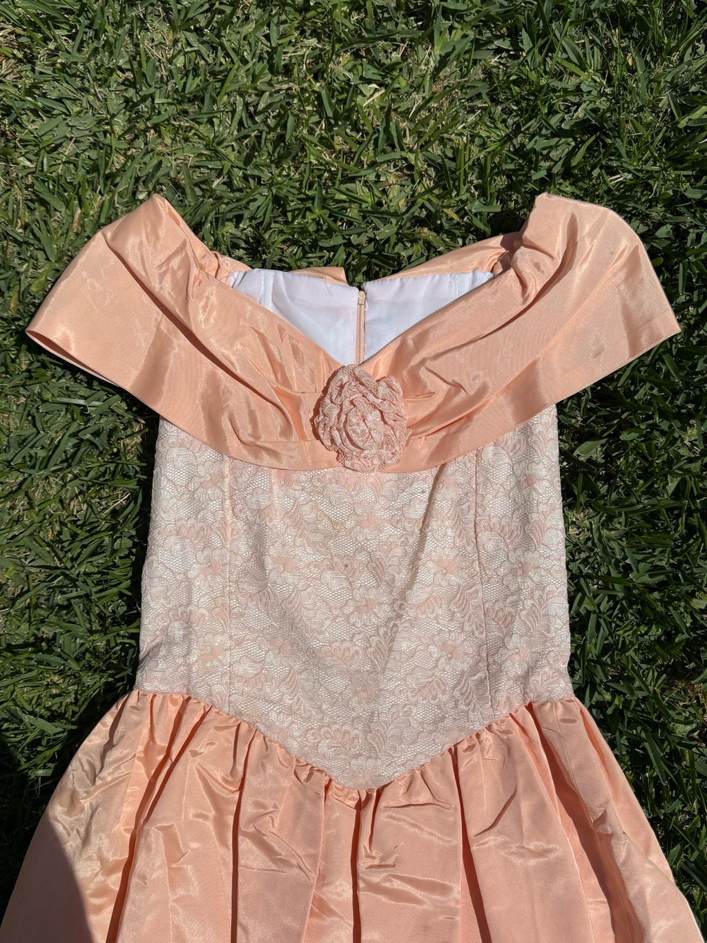 peach lace sailor dress