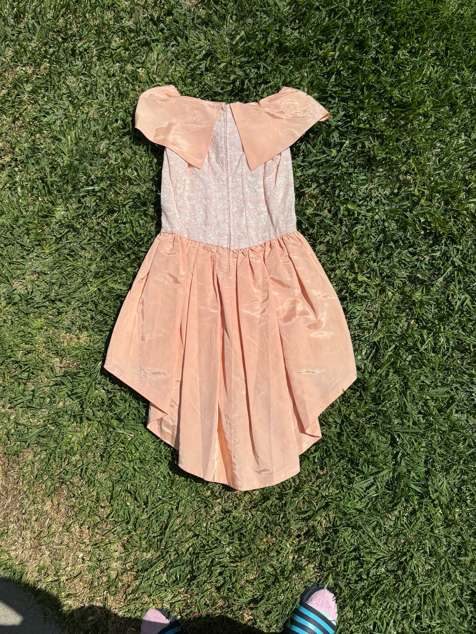 peach lace sailor dress