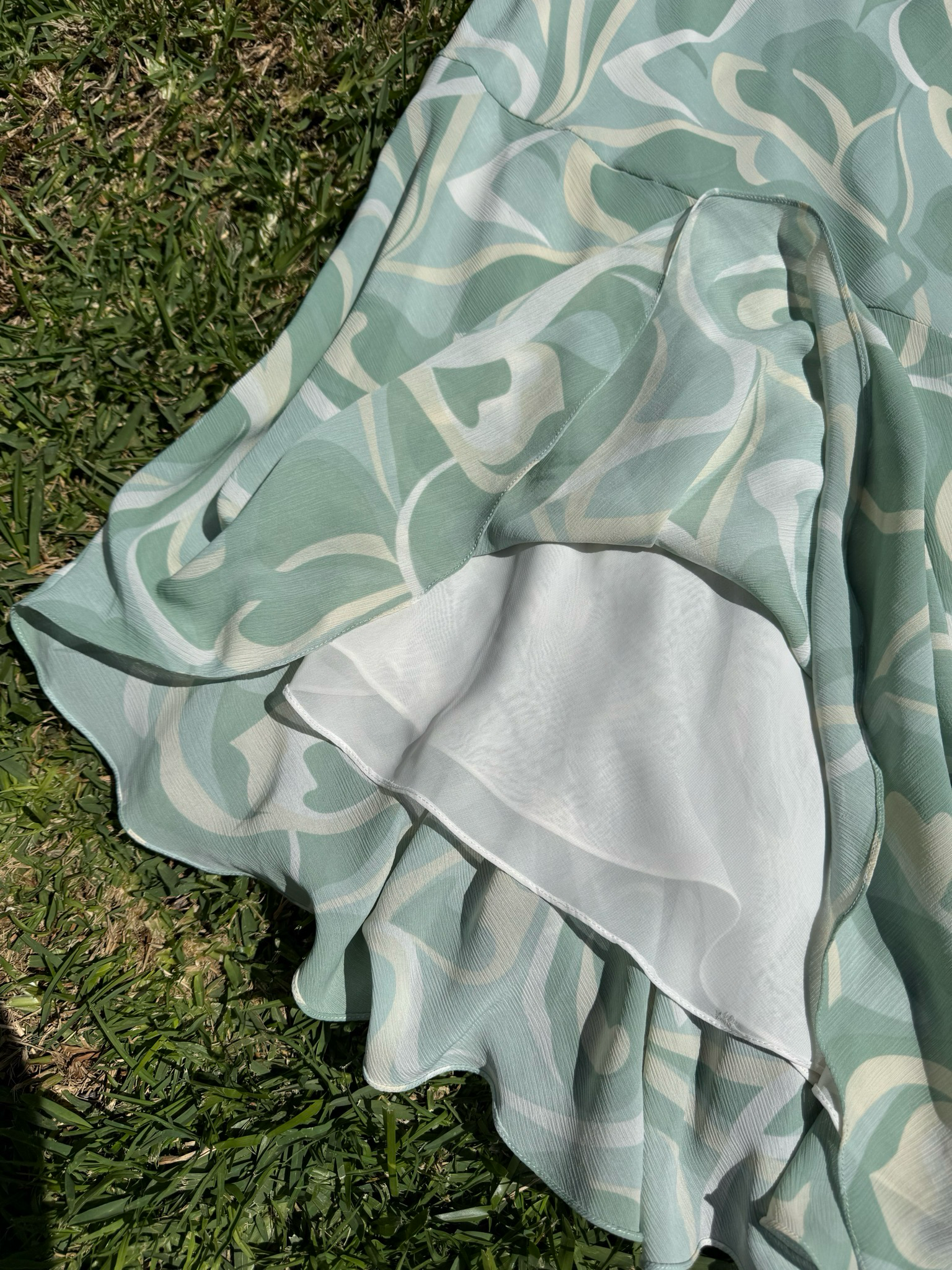 asymmetrical ruffle dress