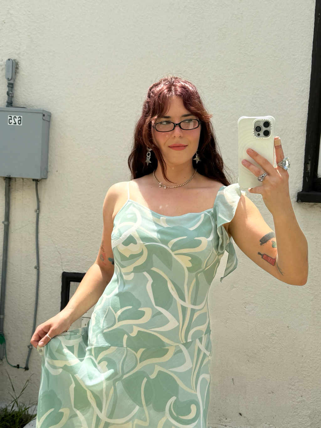 asymmetrical ruffle dress