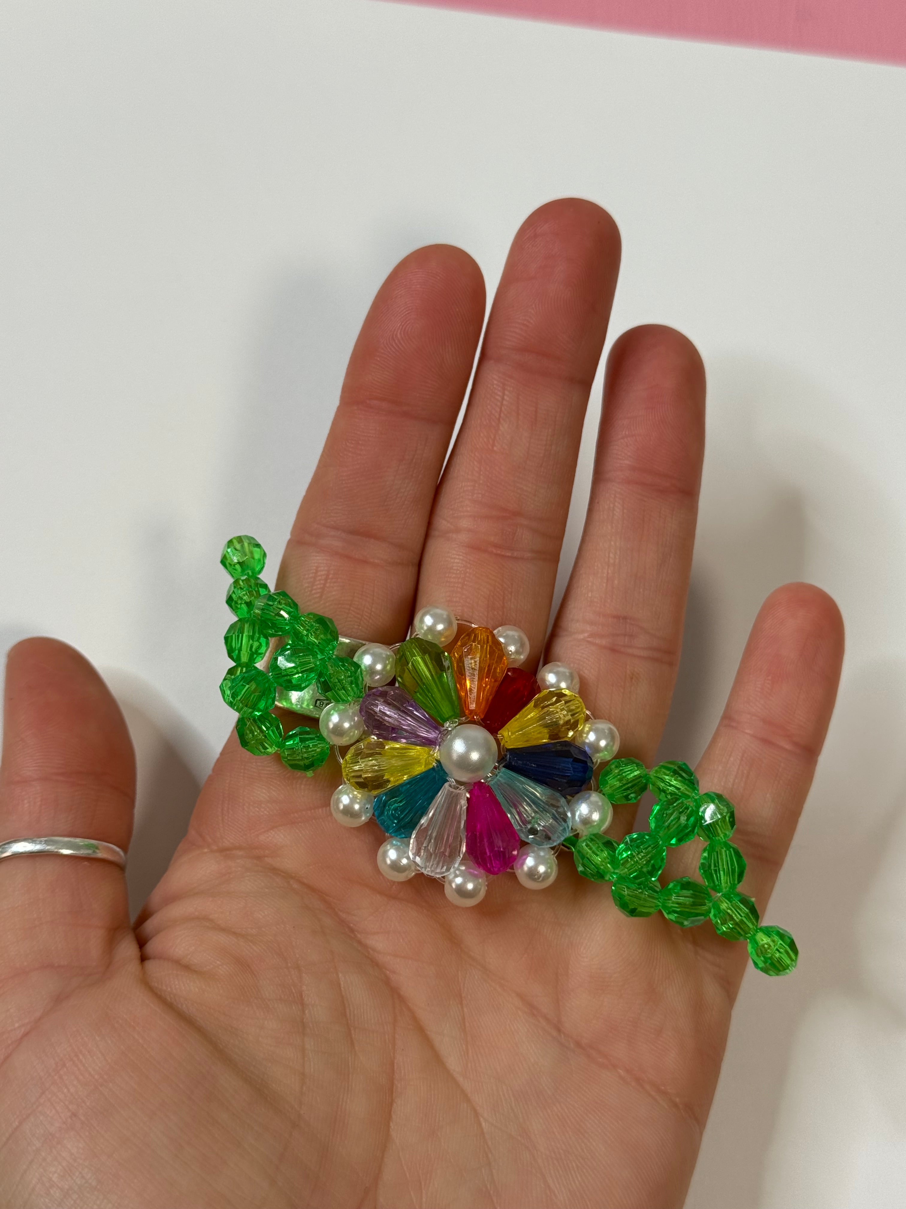 susan alexandra beaded flower barette