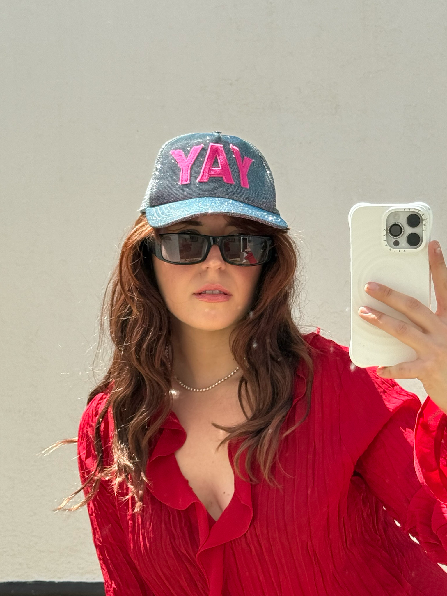 YAY mesh sparkle trucker hat