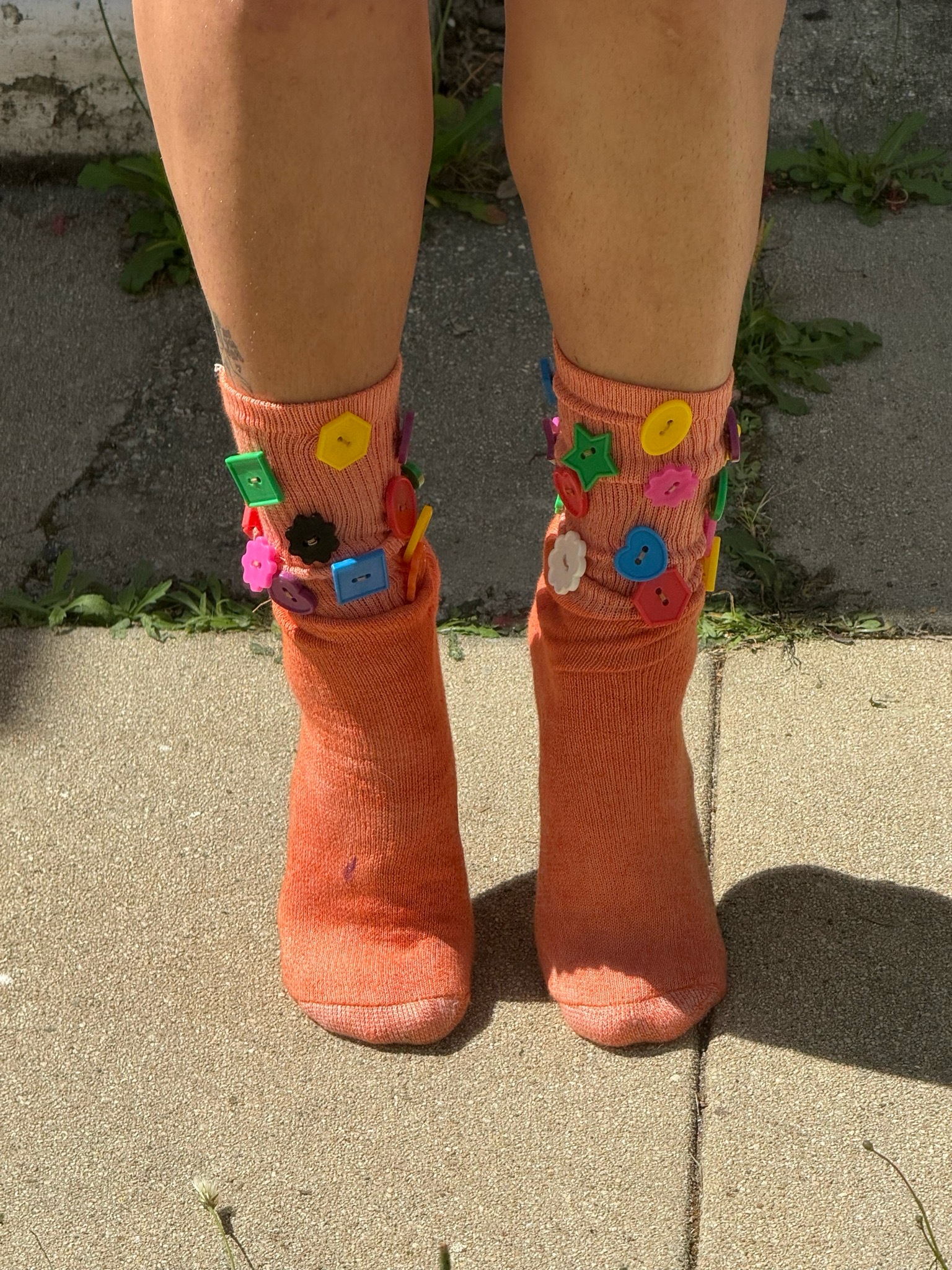 hand dyed button socks