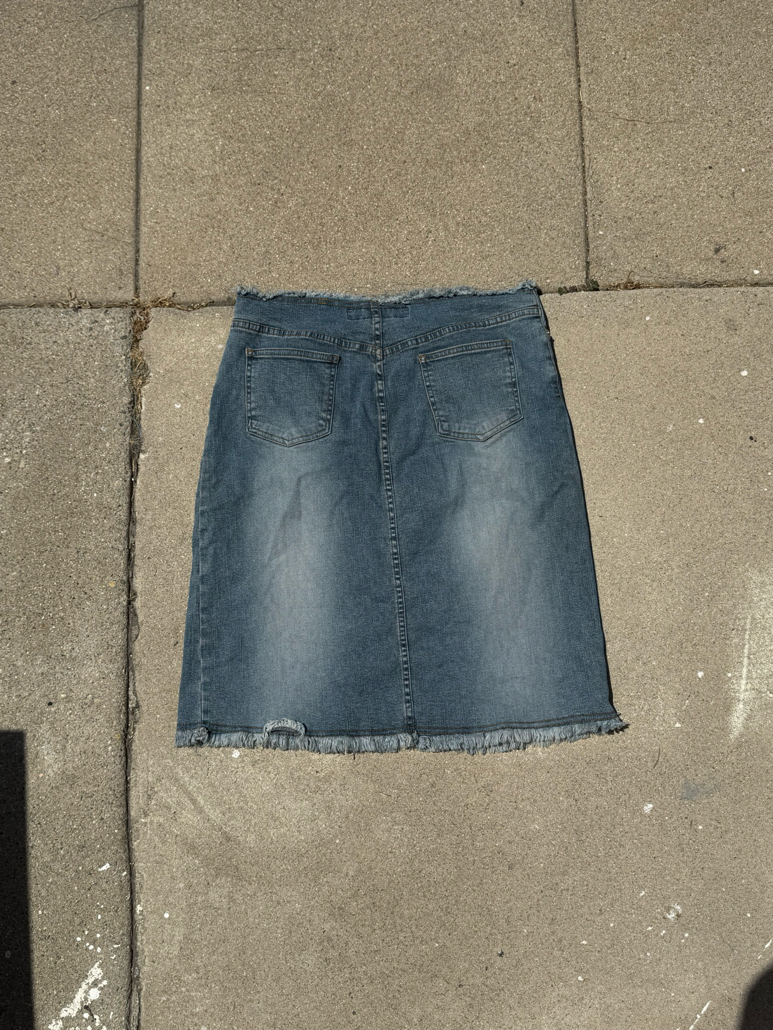 anchor blue denim skirt