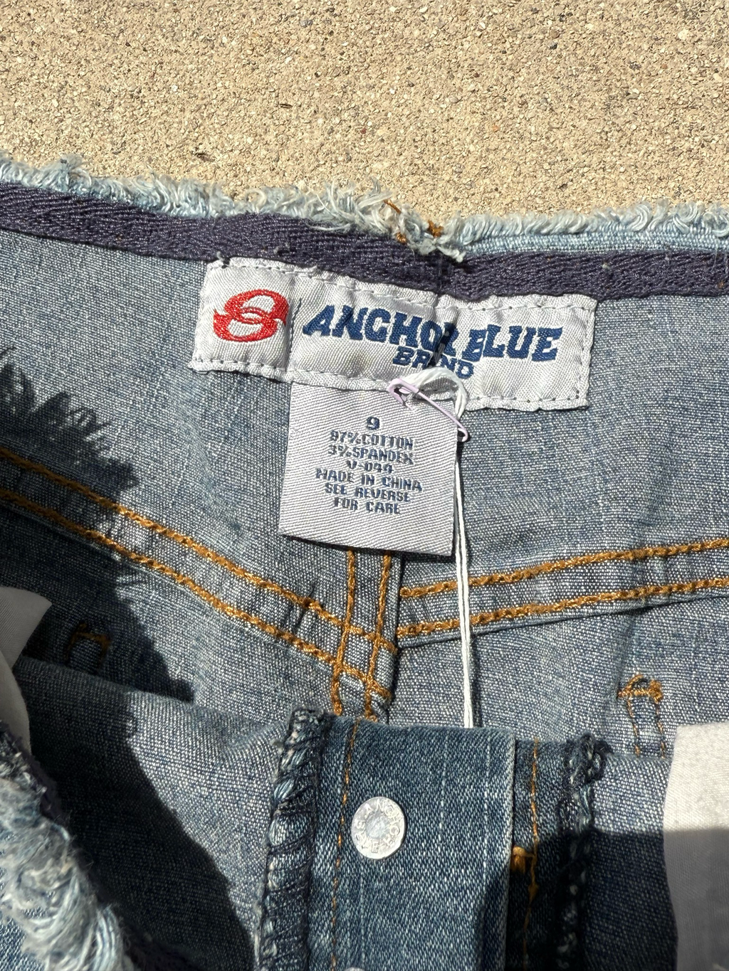 anchor blue denim skirt