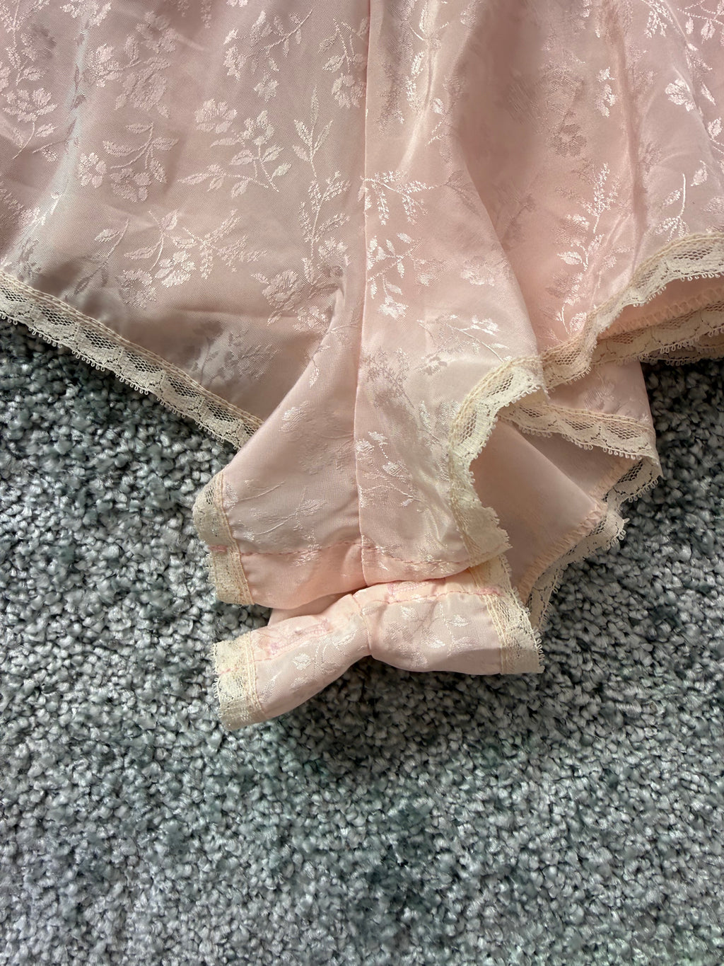 blush pink lace romper