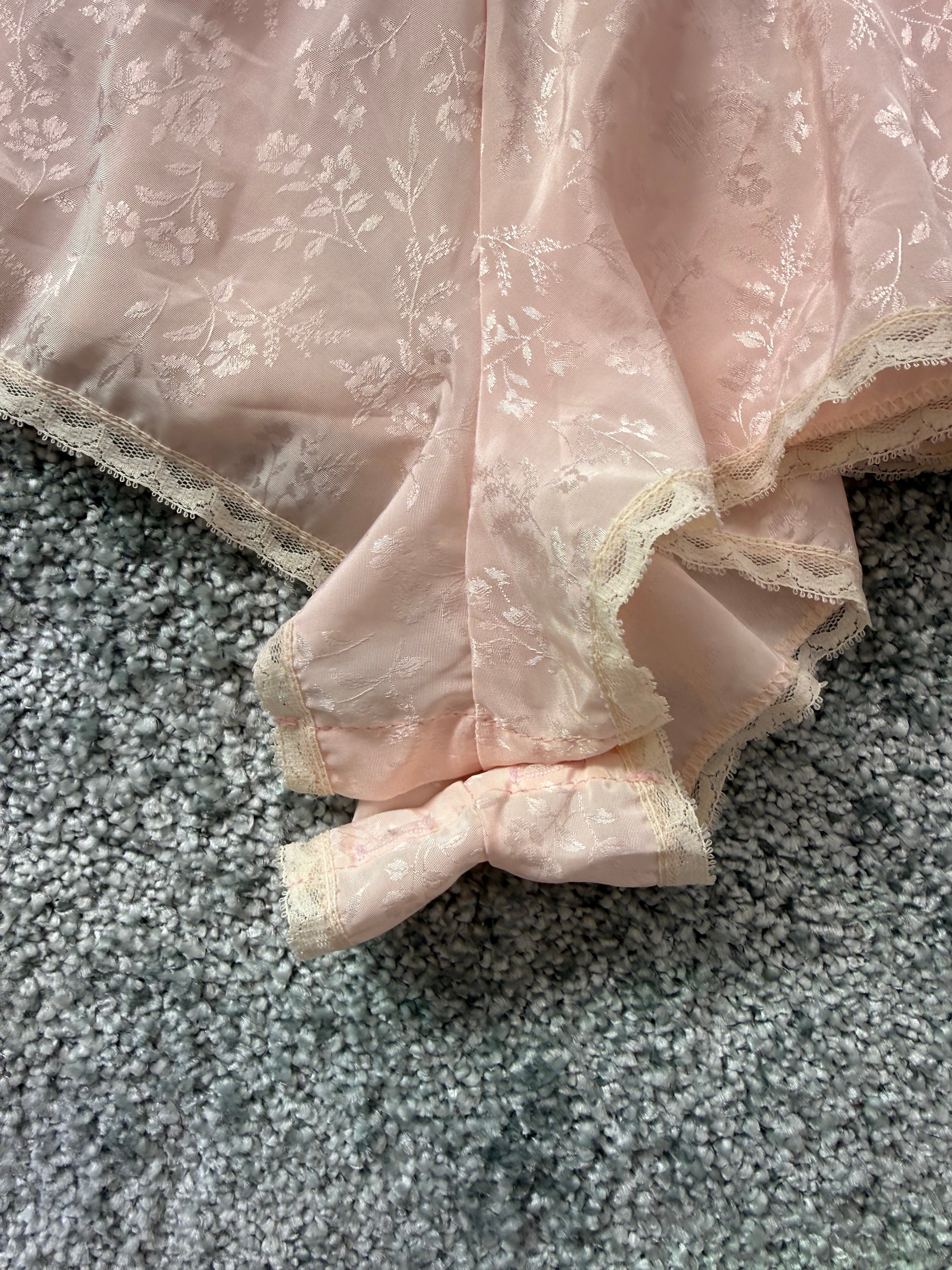 blush pink lace romper