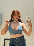 handmade denim bralette