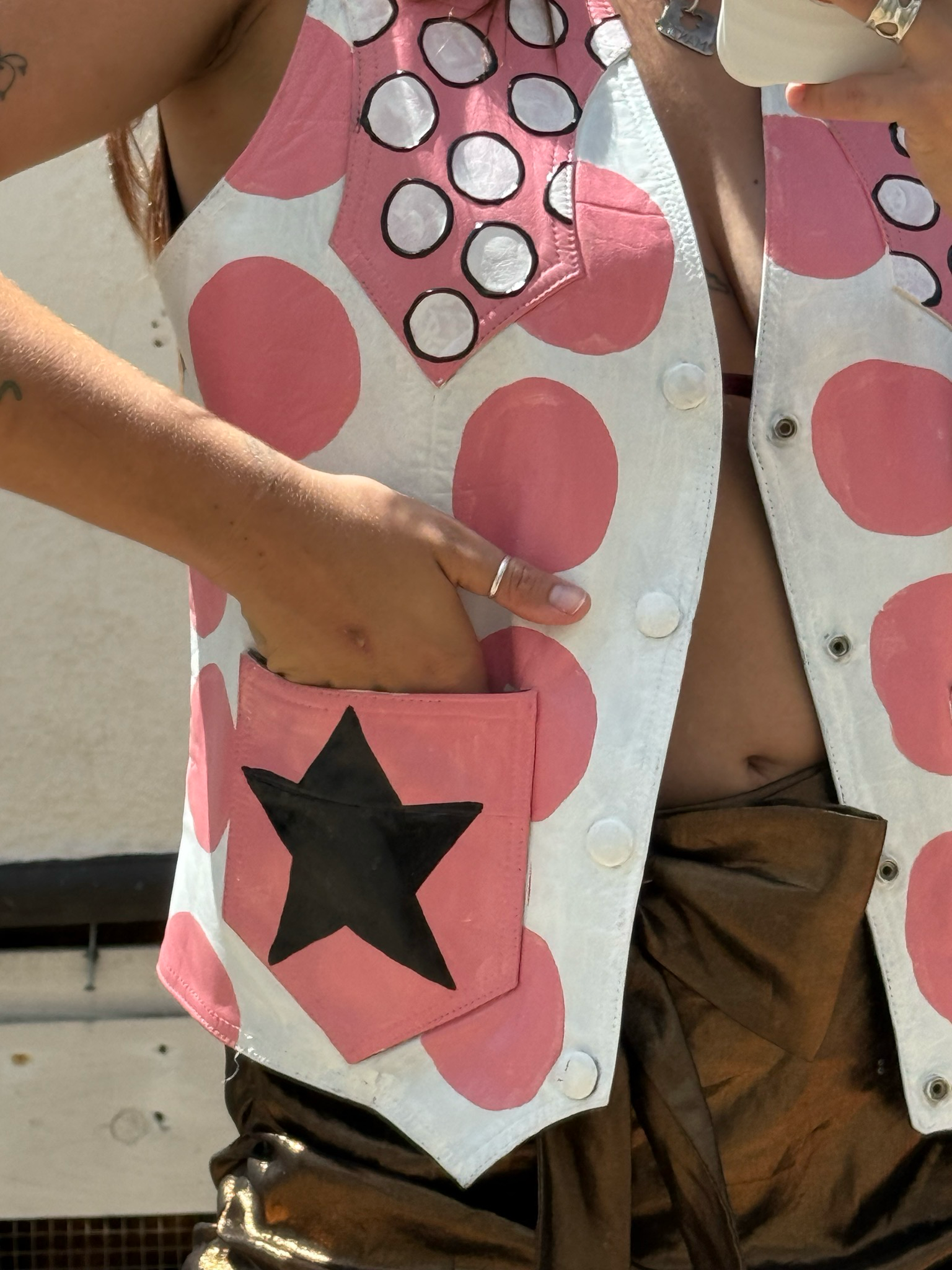 hand painted western vest