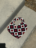 beaded heart handbag