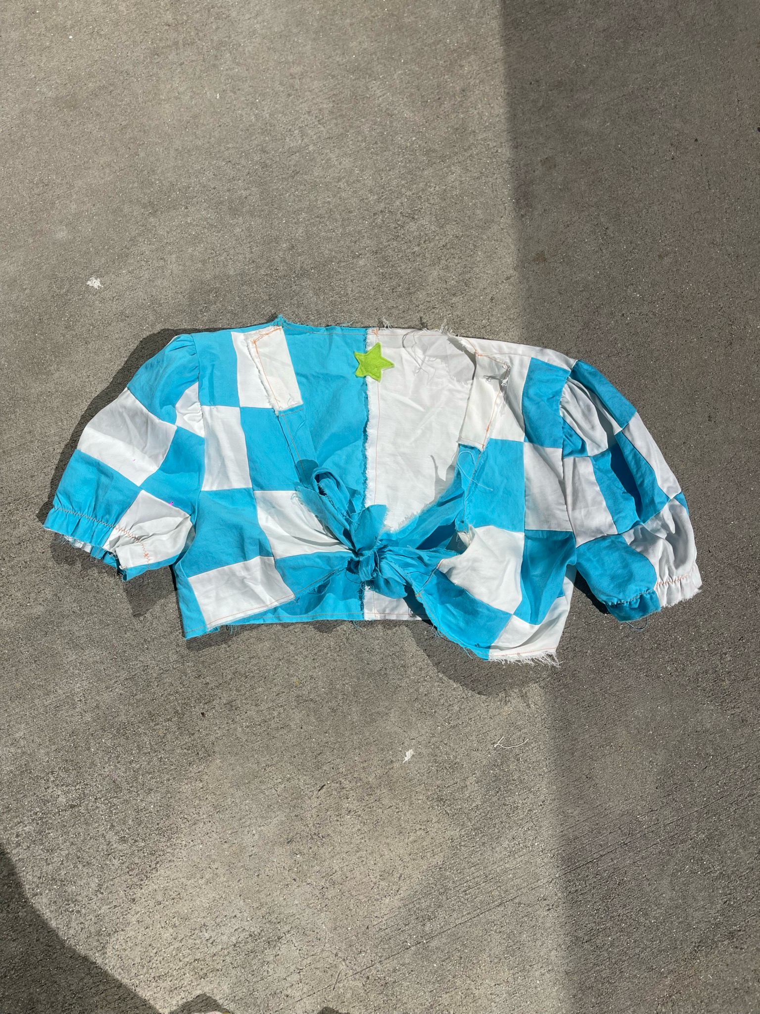 handmade poof sleeve blouse