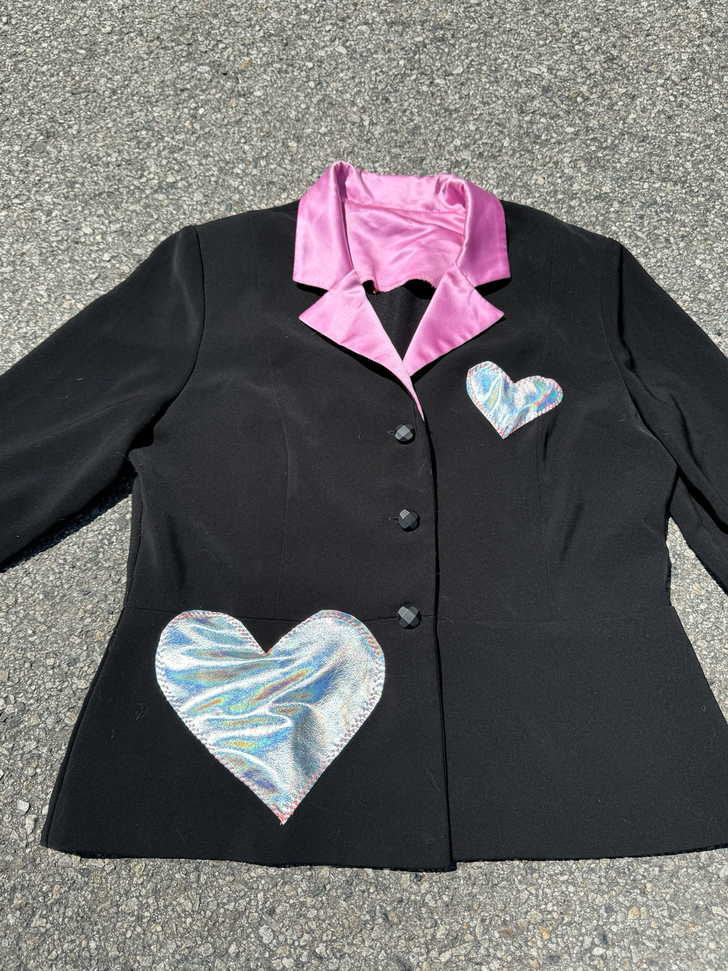 Y2K upcycled heart blazer
