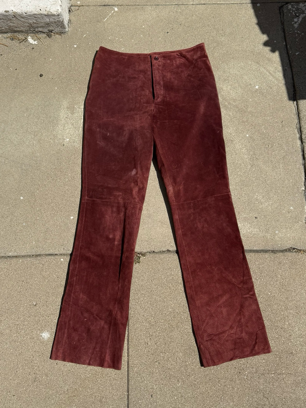 vintage y2k cherry cola suede pants