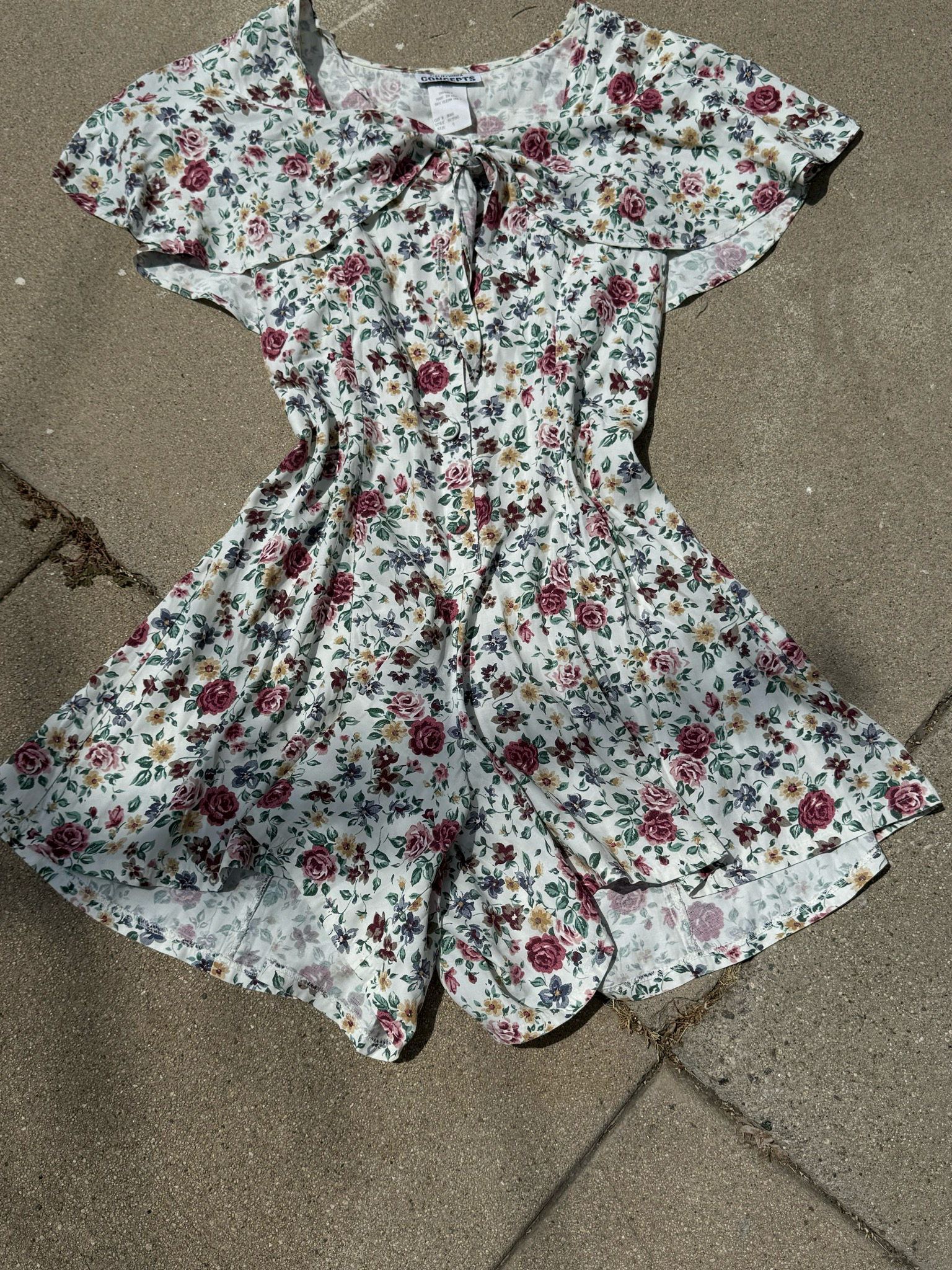 vintage floral romper