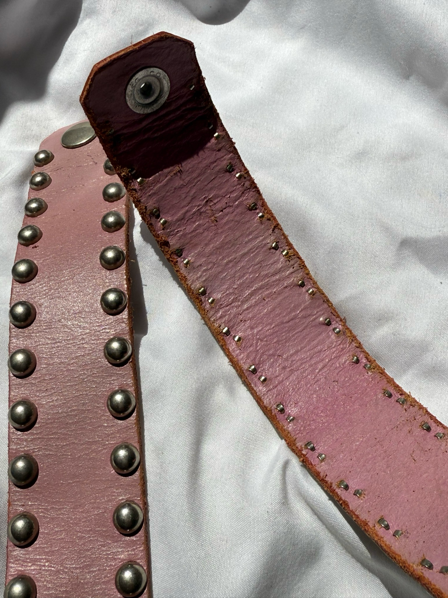 baby pink studded vintage cuffs
