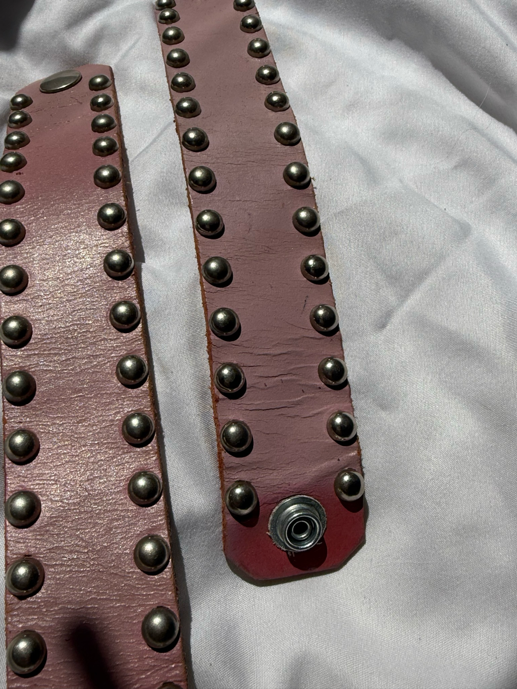 baby pink studded vintage cuffs