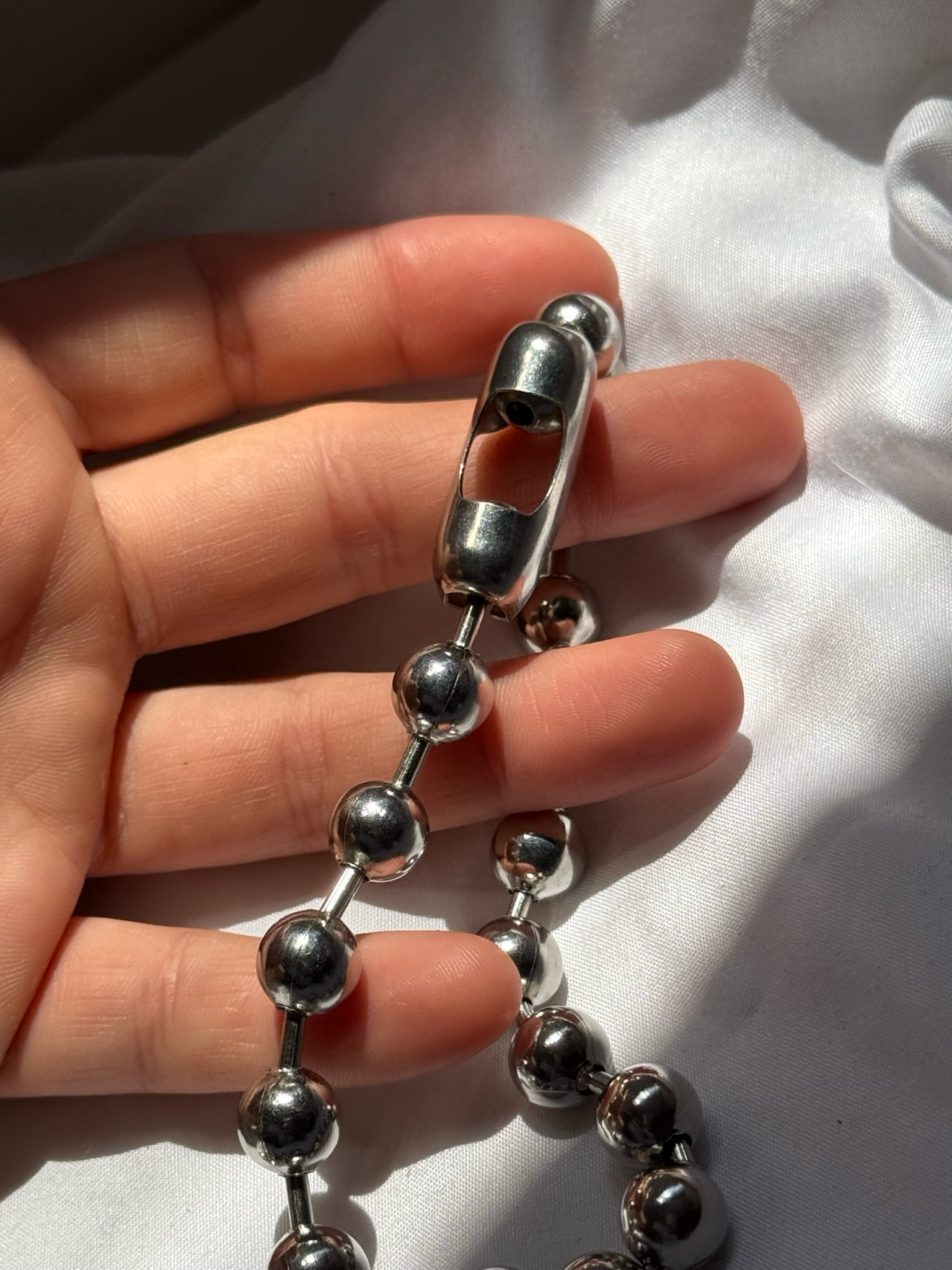 somewhere nowhere scrap thread ball chain necklace