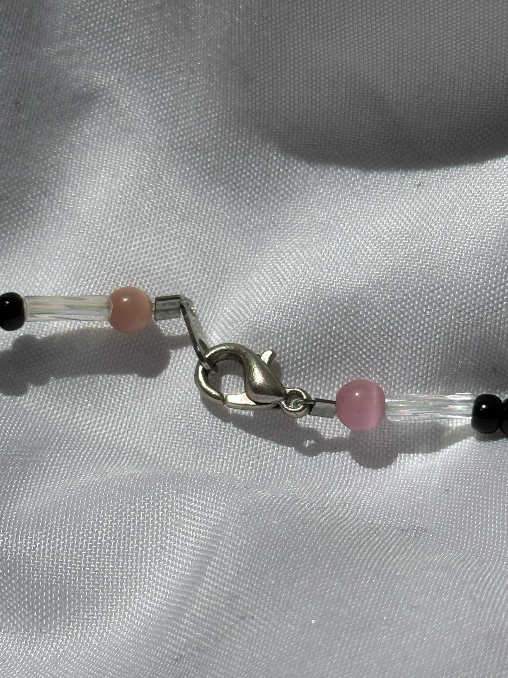 resin flower beaded necklace