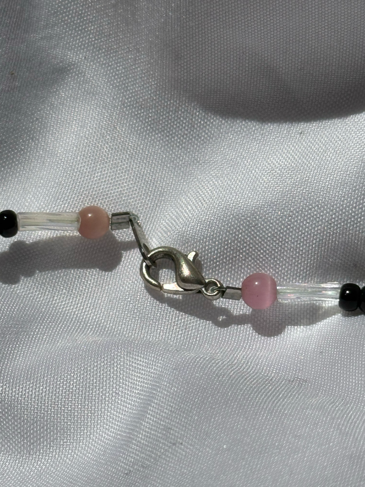 resin flower beaded necklace