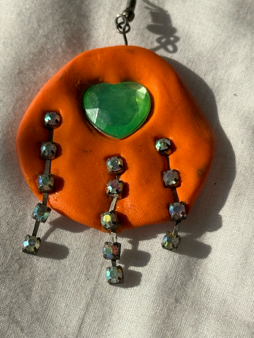 handmade rhinestone earring