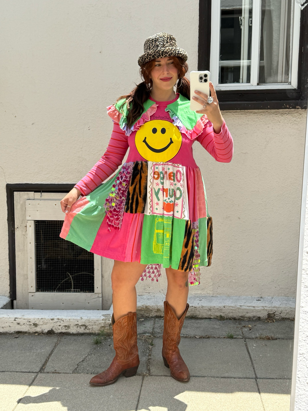 patchwork tee shirt dress