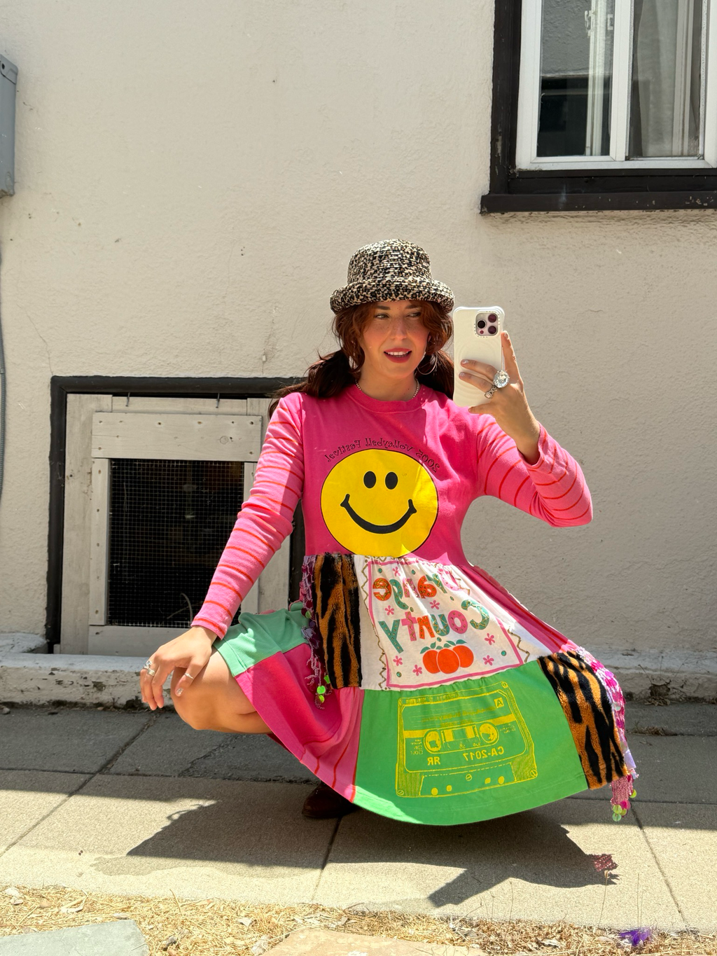 patchwork tee shirt dress