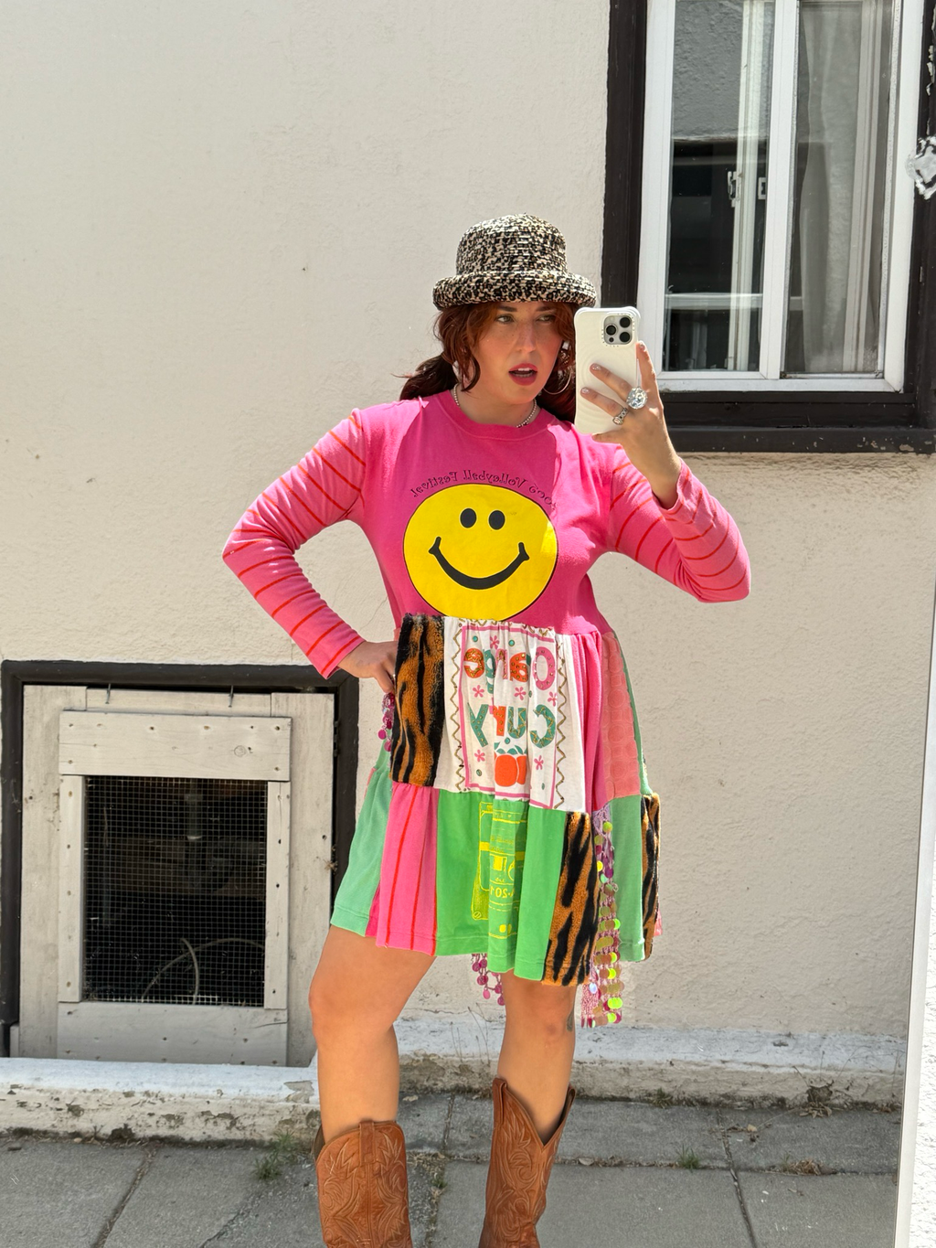 patchwork tee shirt dress