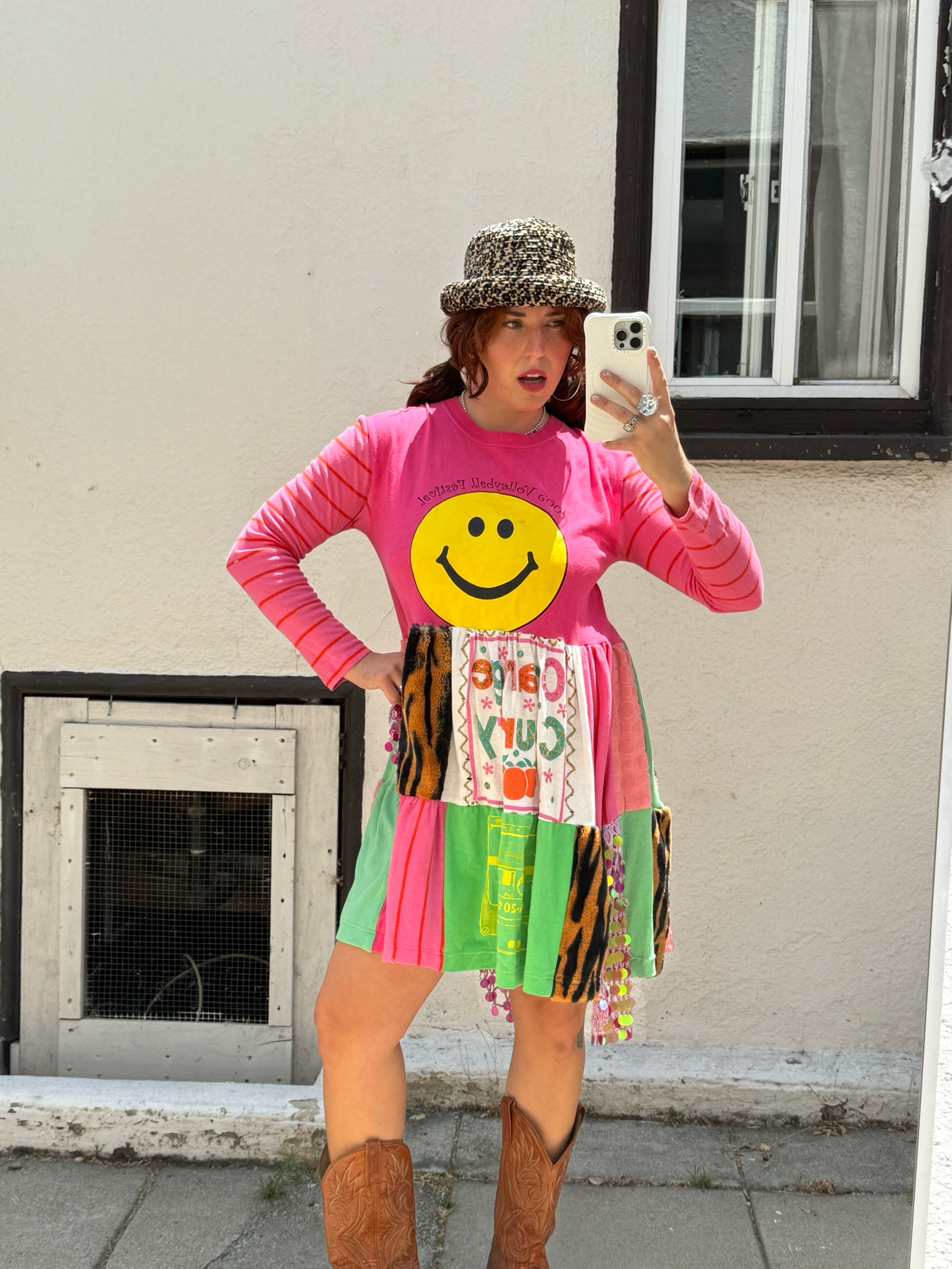 patchwork tee shirt dress